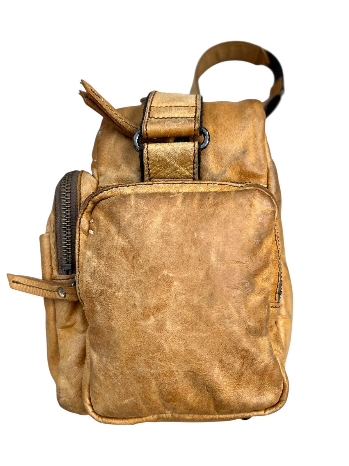Leather LINK-KU Japan Stains Patina Horse Leather Messenger Bag Size ONE SIZE - 11 Thumbnail