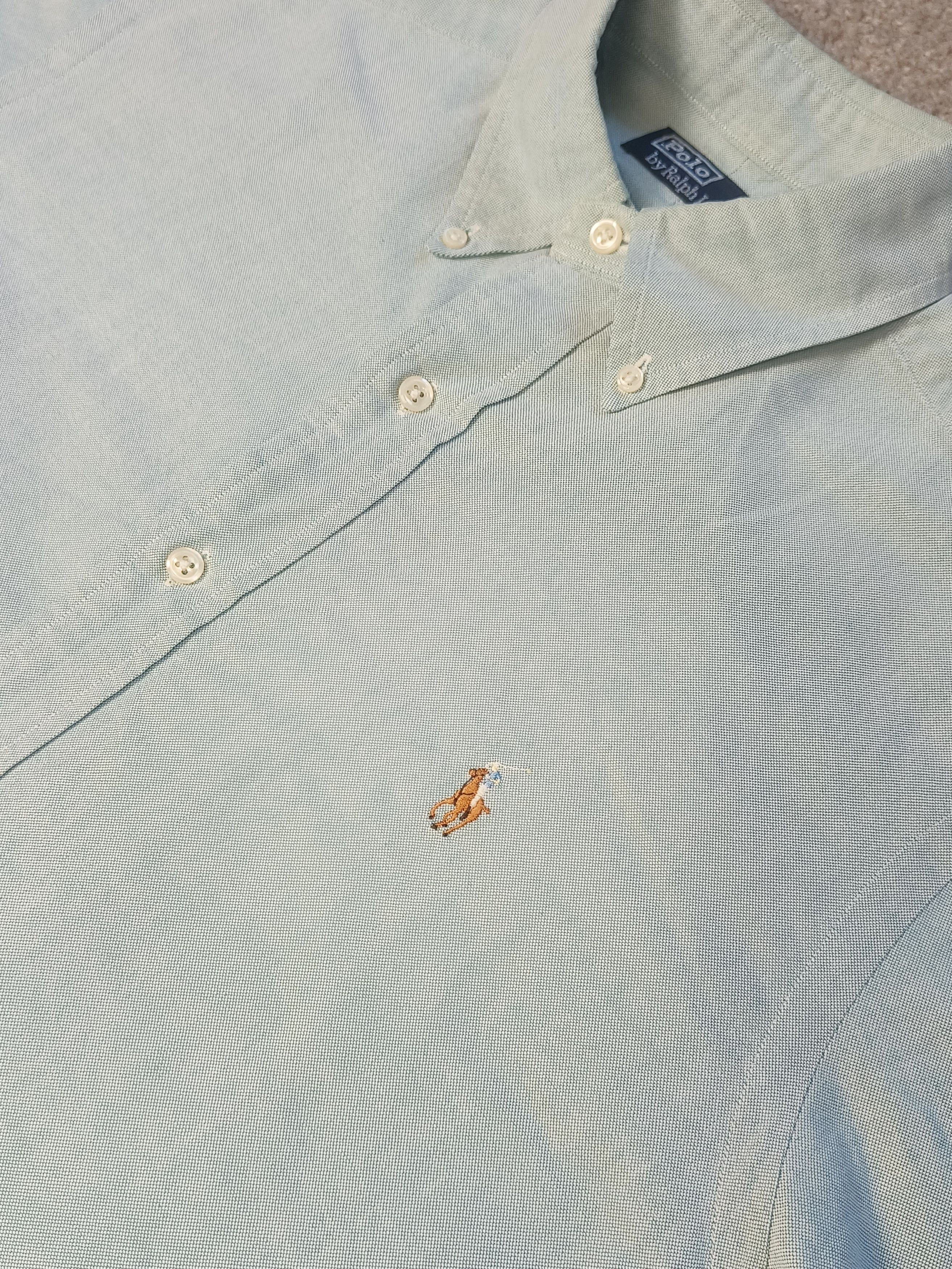 Polo Ralph Lauren Polo Ralph Lauren 90s Short Sleeve Button Down Oxford Shirt Size US L / EU 52-54 / 3 - 3 Thumbnail