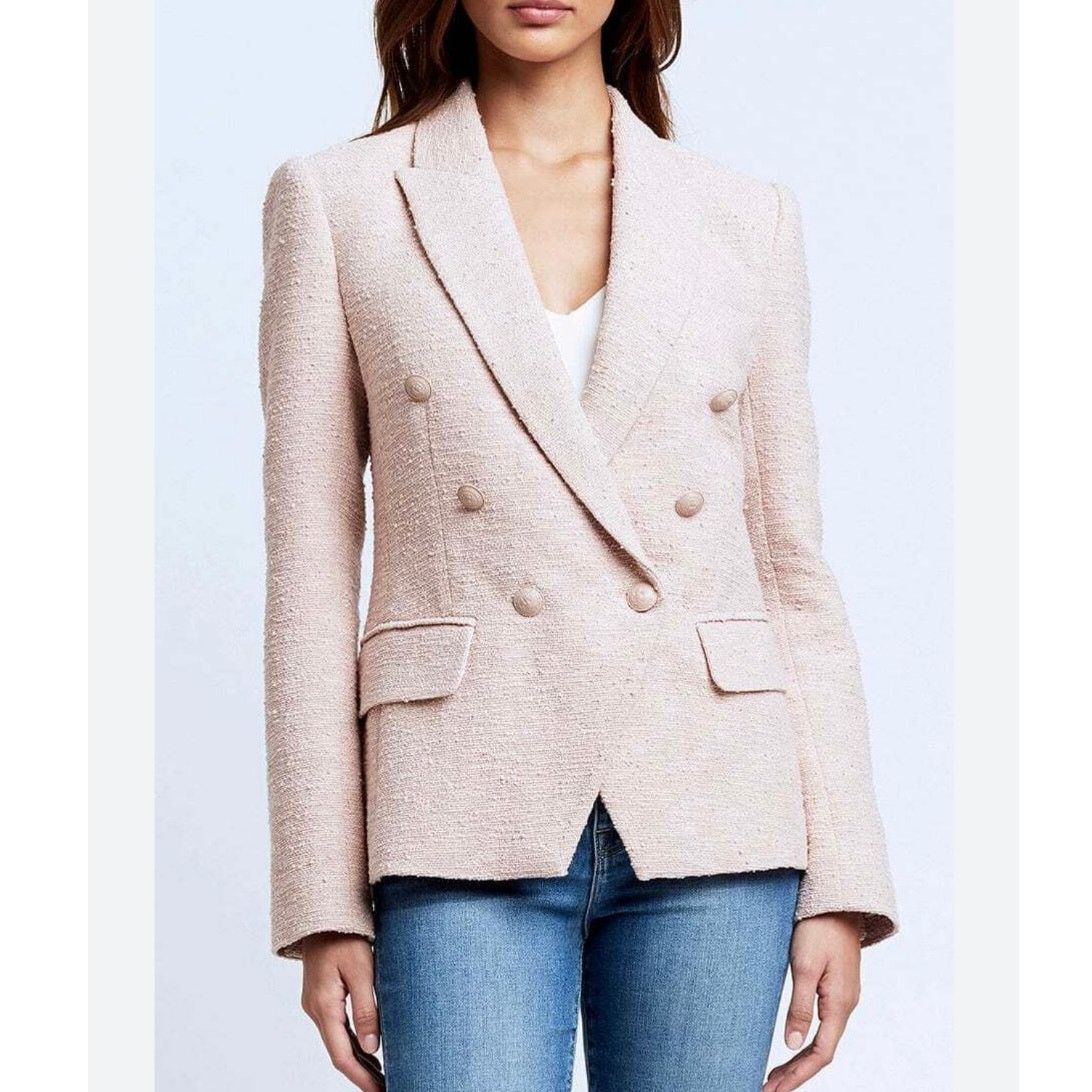L'AGENCE L'agence Kenzie Petal Light pink Double Breasted Jacket Size XS / US 0-2 / IT 36-38 - 1 Thumbnail
