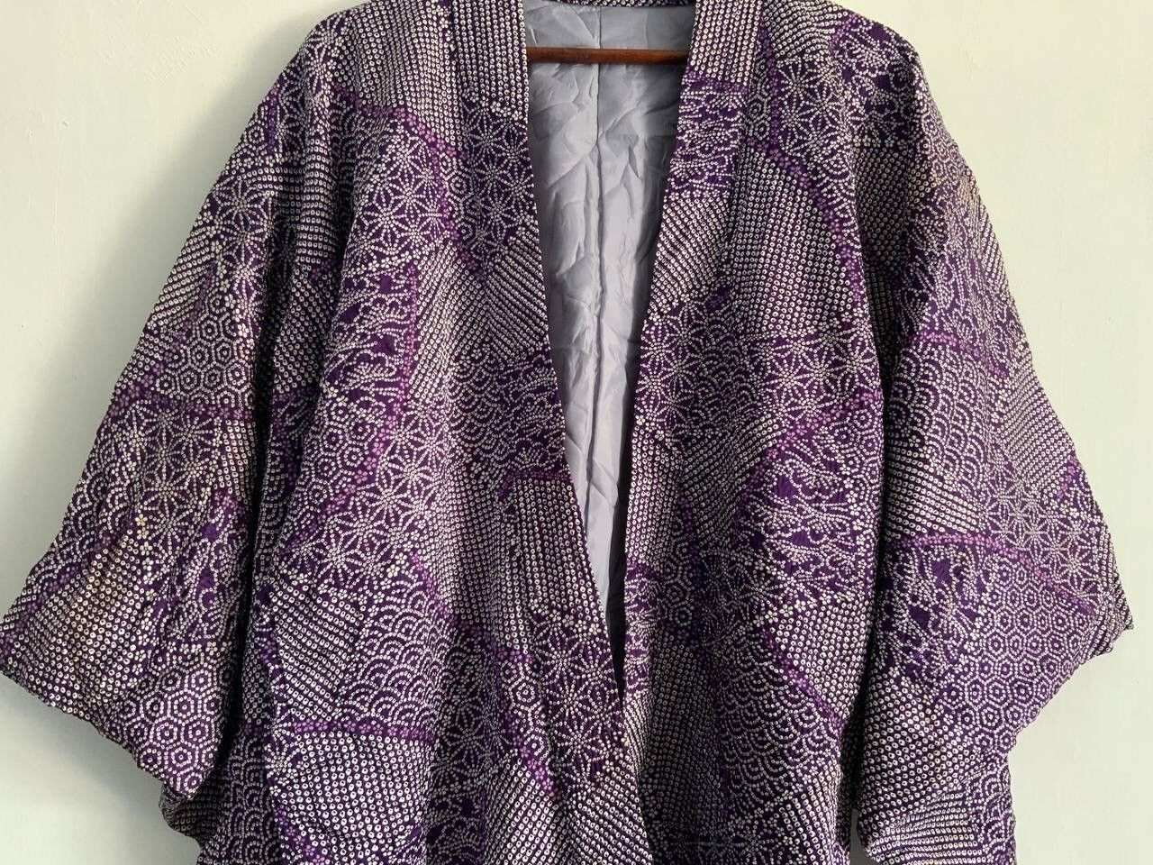 Japanese Brand Vintage Purple Silk Kimono Japan Size US M / EU 48-50 / 2 - 4 Thumbnail