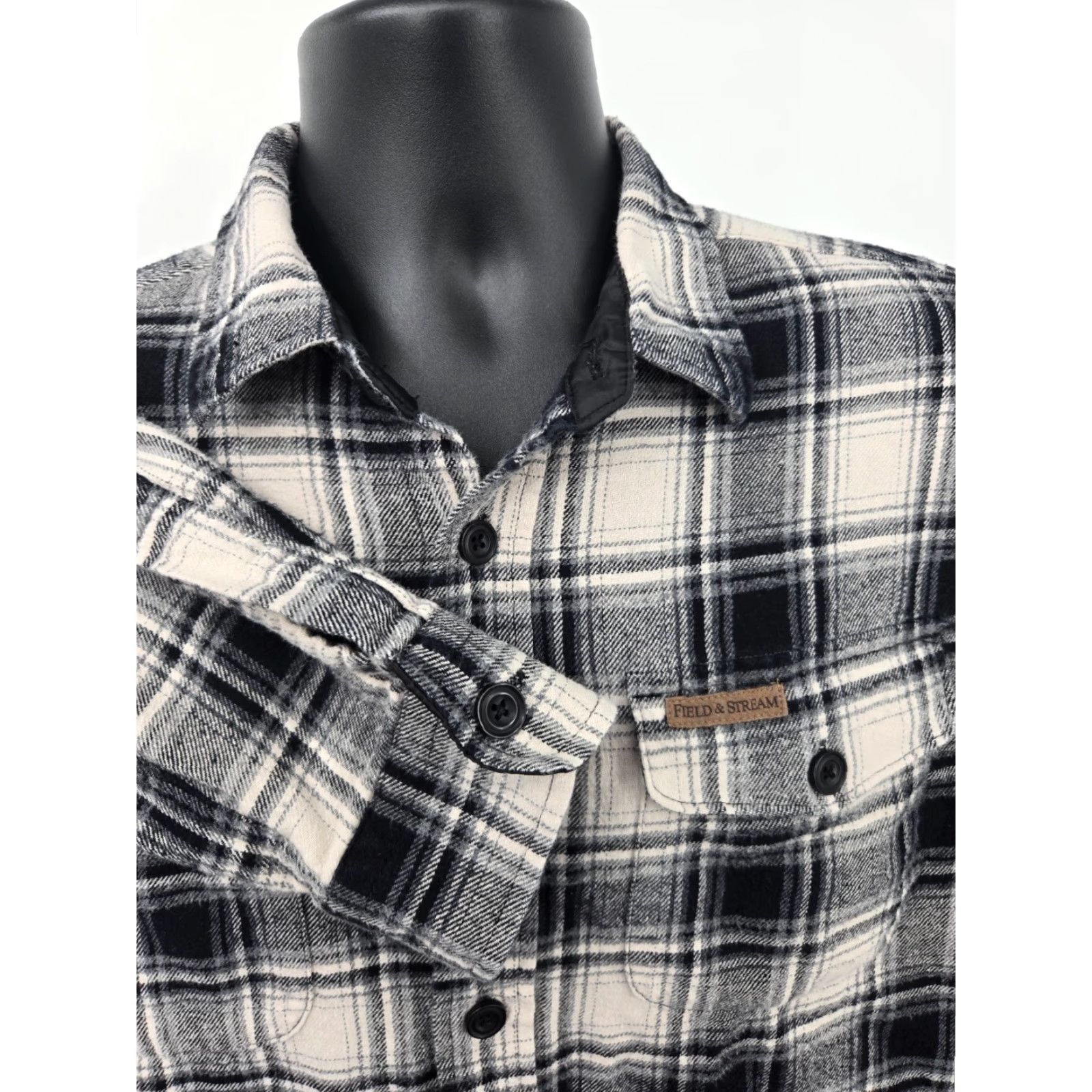 Vintage Field & Stream Flannel Shirt Large Black Plaid Outdoor Fishing Casual Men Shirt L Black Plaid Outdoor Fishing Casual Men Size US L / EU 52-54 / 3 - 4 Thumbnail