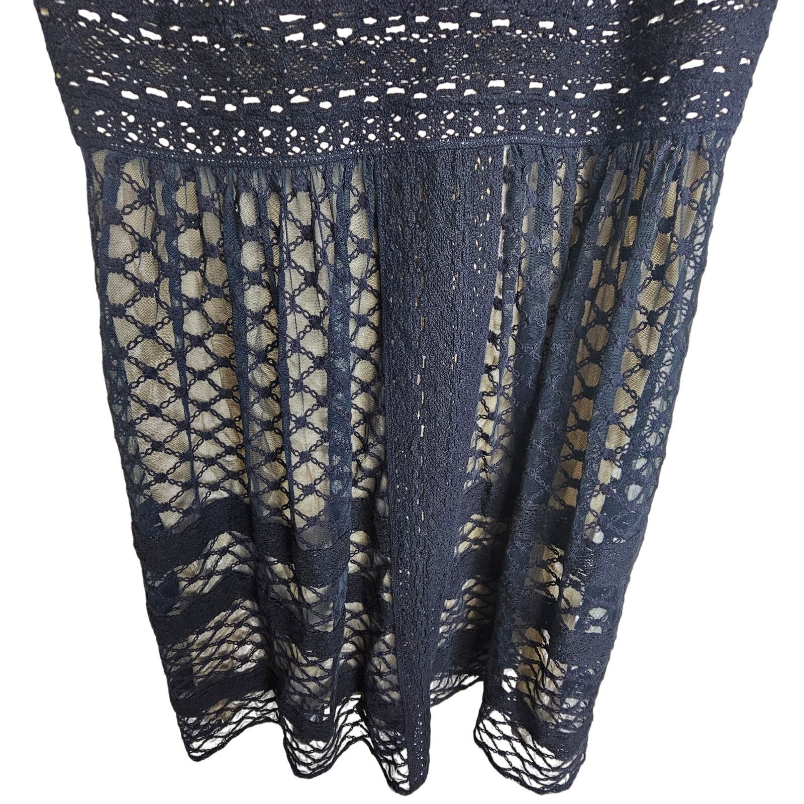 Sundry Sundance Womens Avery A-Line Dress 8 Lattice Wedding Guest Size M / US 6-8 / IT 42-44 - 4 Thumbnail