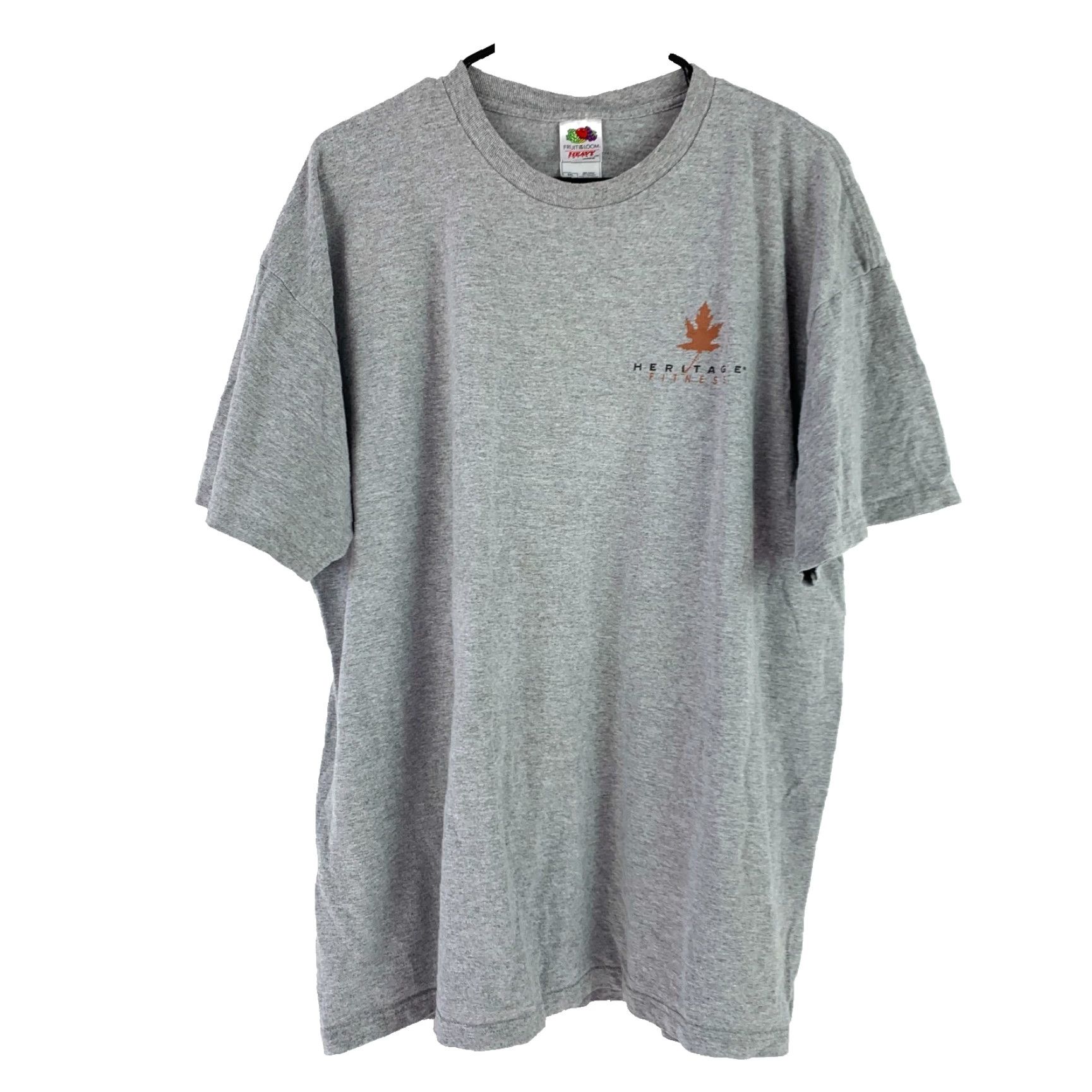 Fruit Of The Loom Fruit of the Loom Heritage Fitness Crewneck Tee T-Shirt 2XL Grey Cotton Blend Unisex Adults Short Sleeve Crew Neck Athletic Graphic Print Size US XXL / EU 58 / 5 - 2 Thumbnail