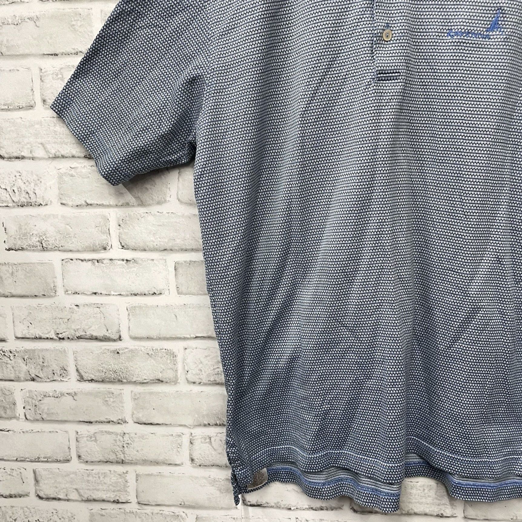 Peter Millar Peter Millar Polo Mens L Blue 100% Cotton Ravenna Golf Shirt Size US L / EU 52-54 / 3 - 3 Thumbnail