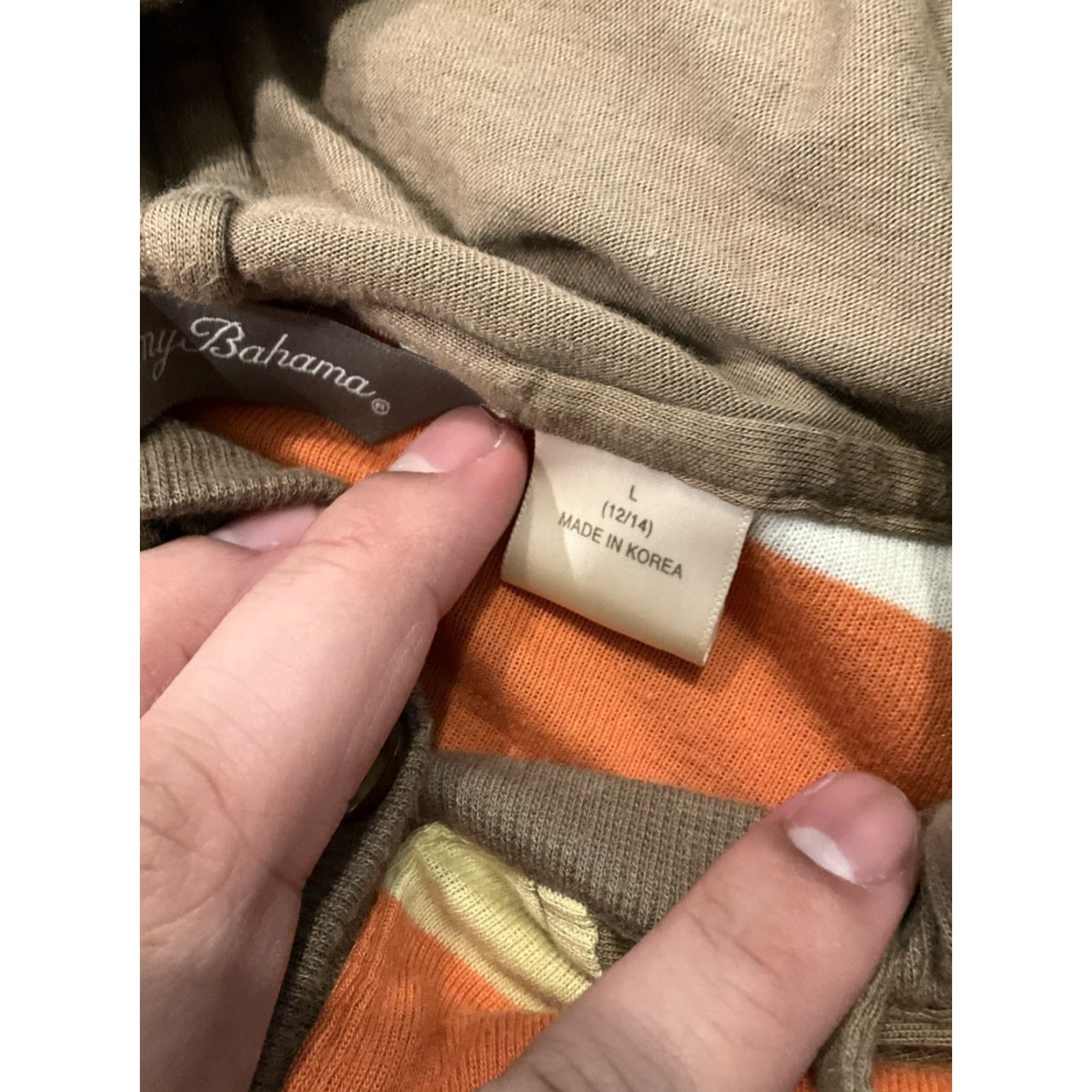 Tommy Bahama Tommy Bahama Striped Button Down Jacket Sweatshirt Full Zip Cowl Neck Pockets Drawstrings Women XS Multicolor Jersey 100% Cotton Activewear Size XS / US 0-2 / IT 36-38 - 5 Thumbnail