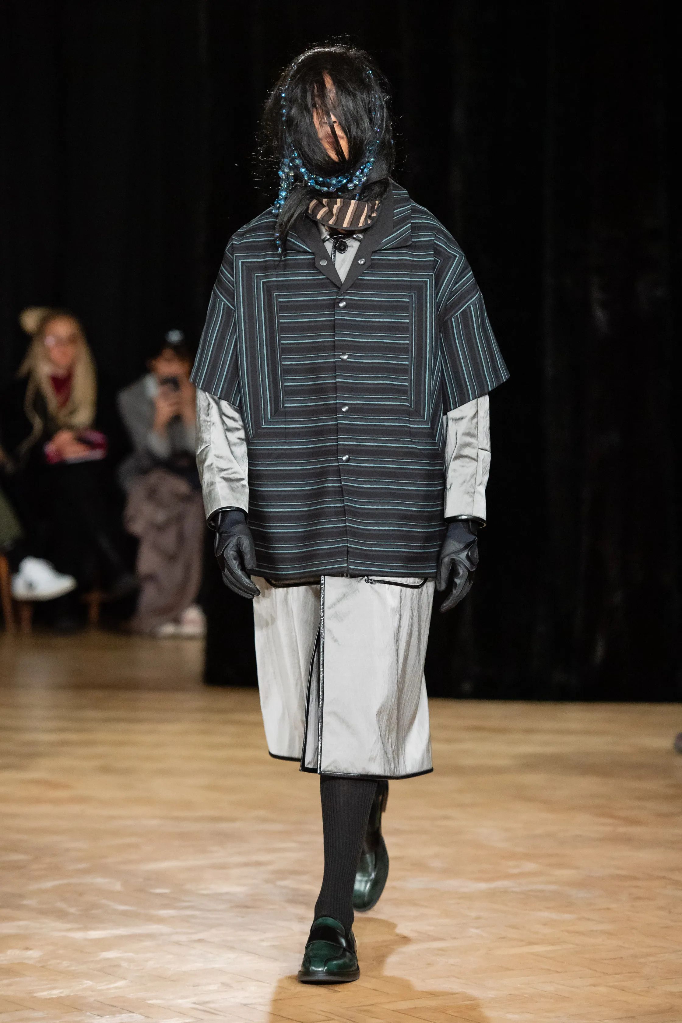 Kiko Kostadinov 00072019 Midnight Stripe Lentz Overshirt