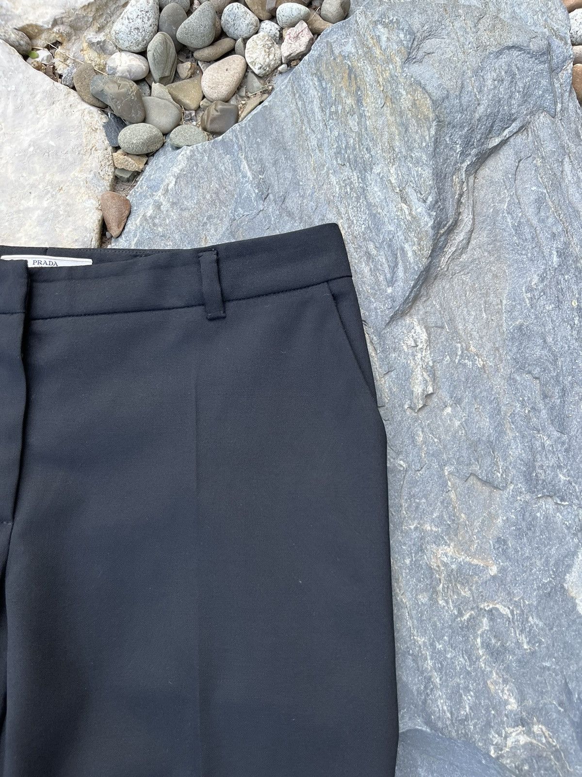 Designer × Prada Prada wool crease trousers pants casual regular baggy Size 30" / US 8 / IT 44 - 6 Thumbnail