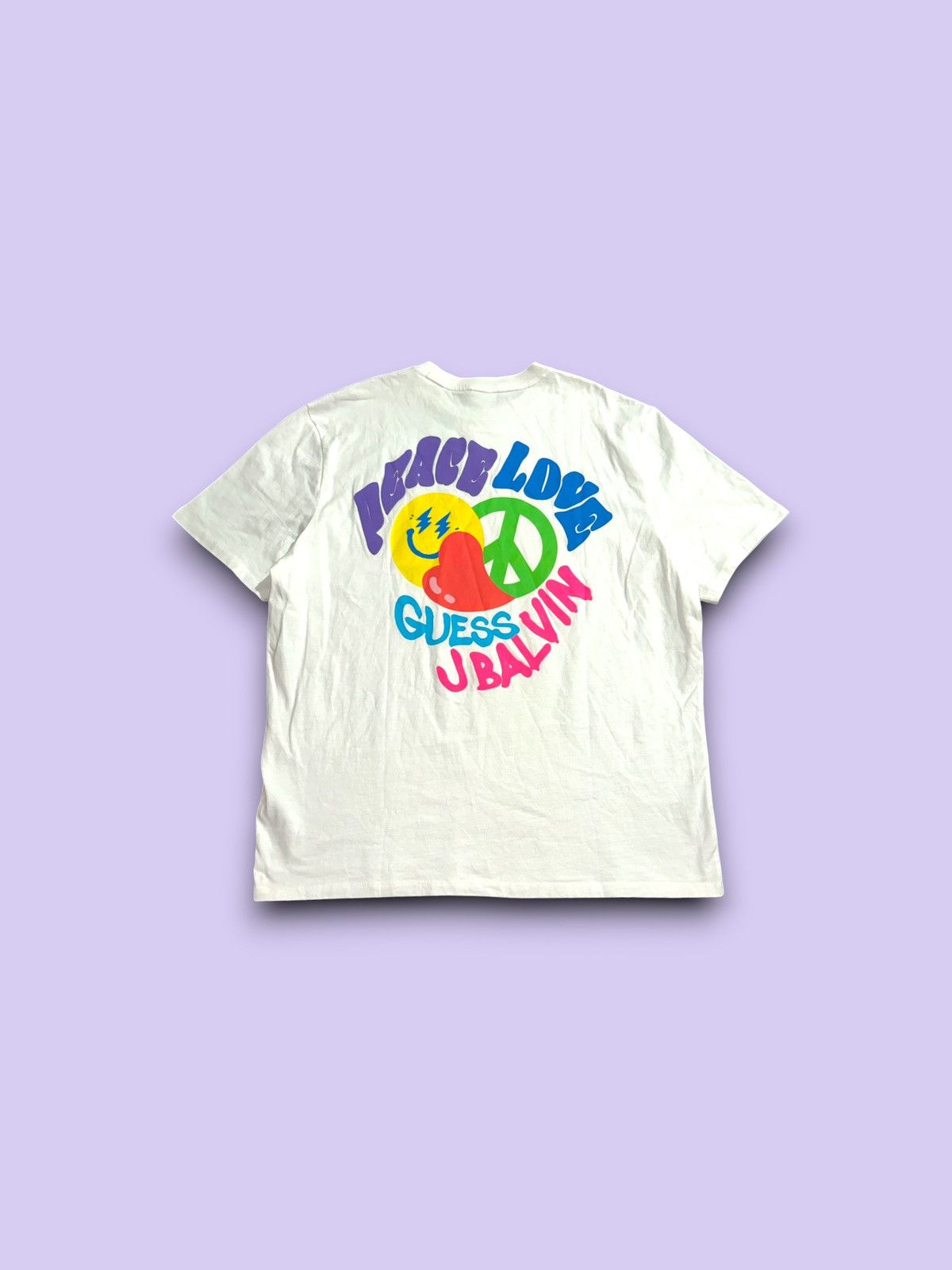 Guess Guess Originals x J Balvin peace & love t-shirt white large Size US L / EU 52-54 / 3 - 3 Thumbnail