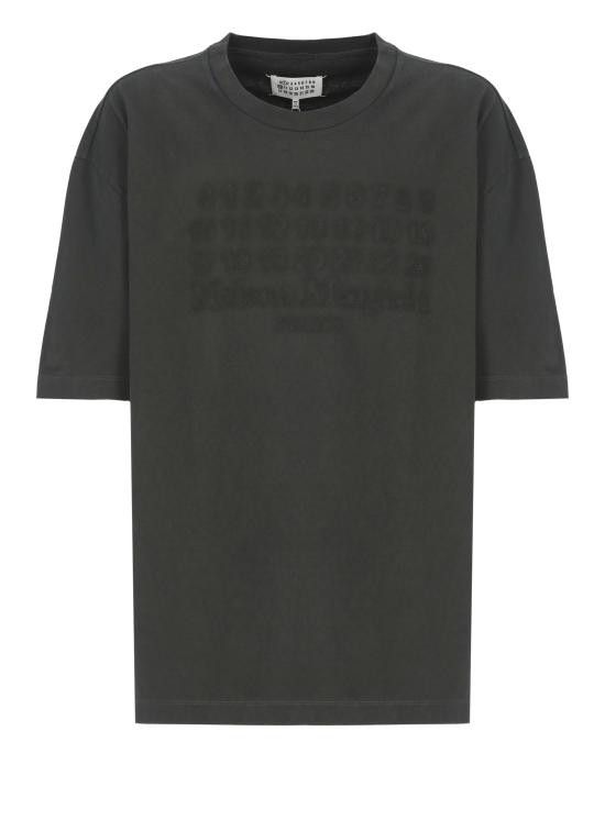 MAISON MARGIELA｜ (S50GC0716 S24567 969) Number Logo Cotton T-Shirt - Washed Black – Feature