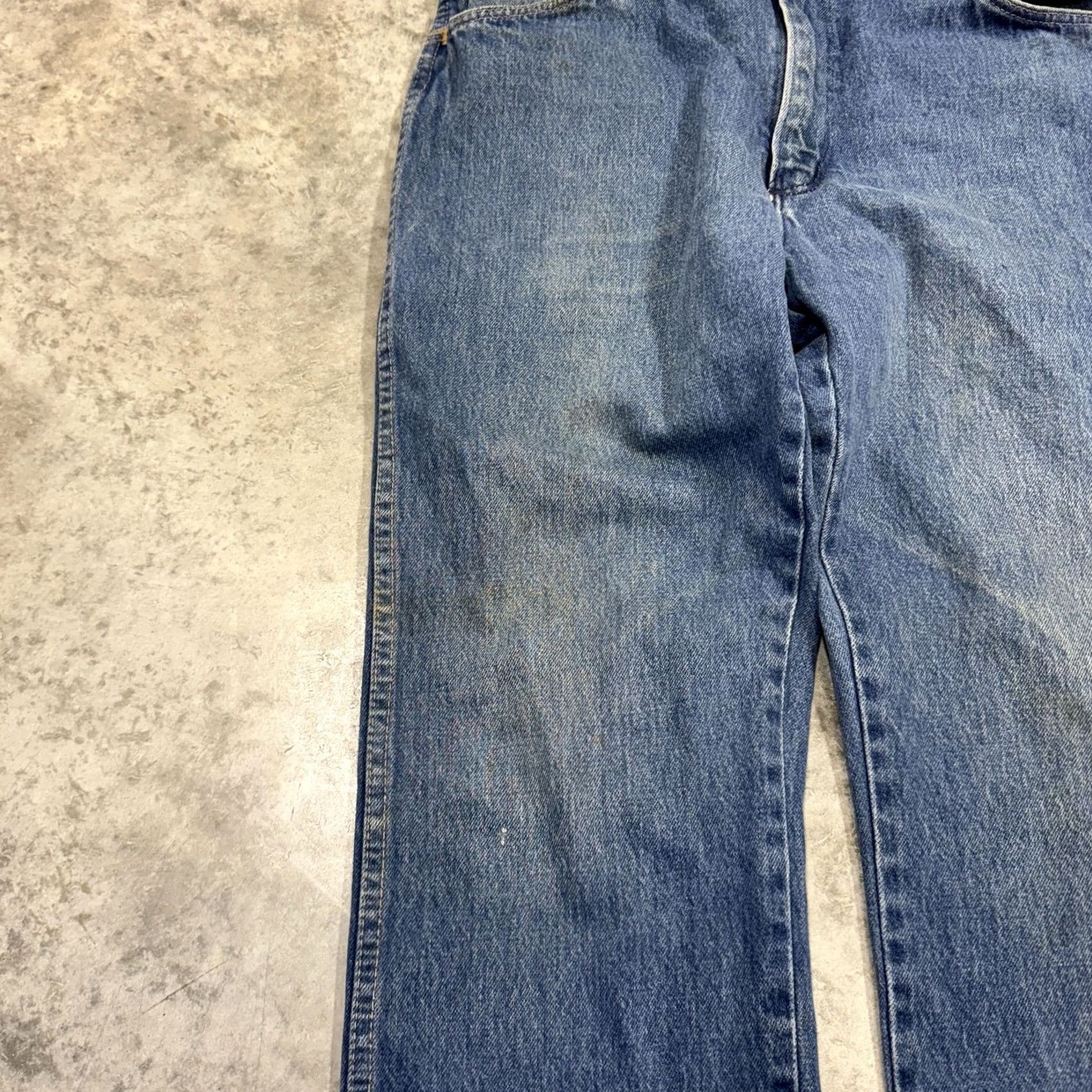 Denime Rustler Jeans Mens 30x30 Blue Denim Regular Fit Straight Leg Zip Fly Jeans Size US 30 / EU 46 - 2 Thumbnail