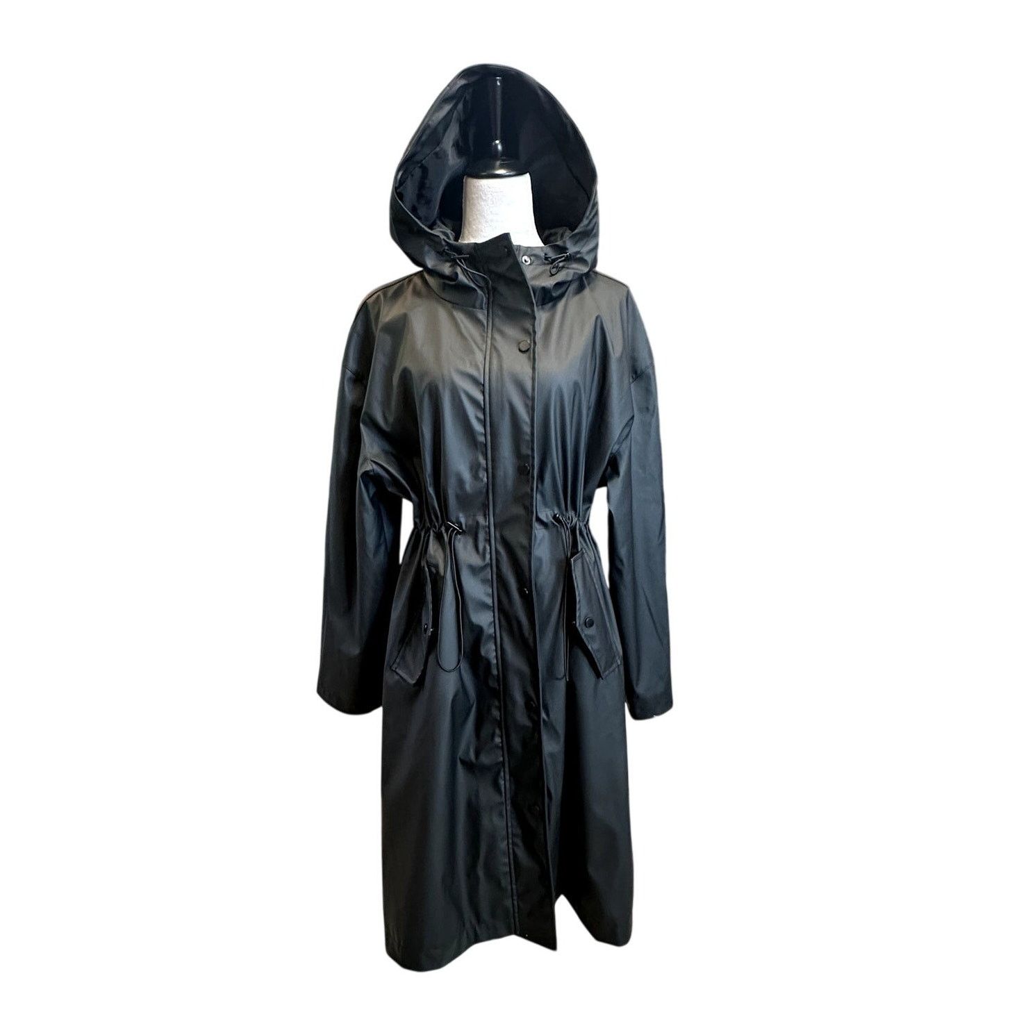 Rebecca Minkoff Rebecca Minkoff Black Light Hooded Trench Coat Black L NWT Size L / US 10 / IT 46 - 2 Thumbnail