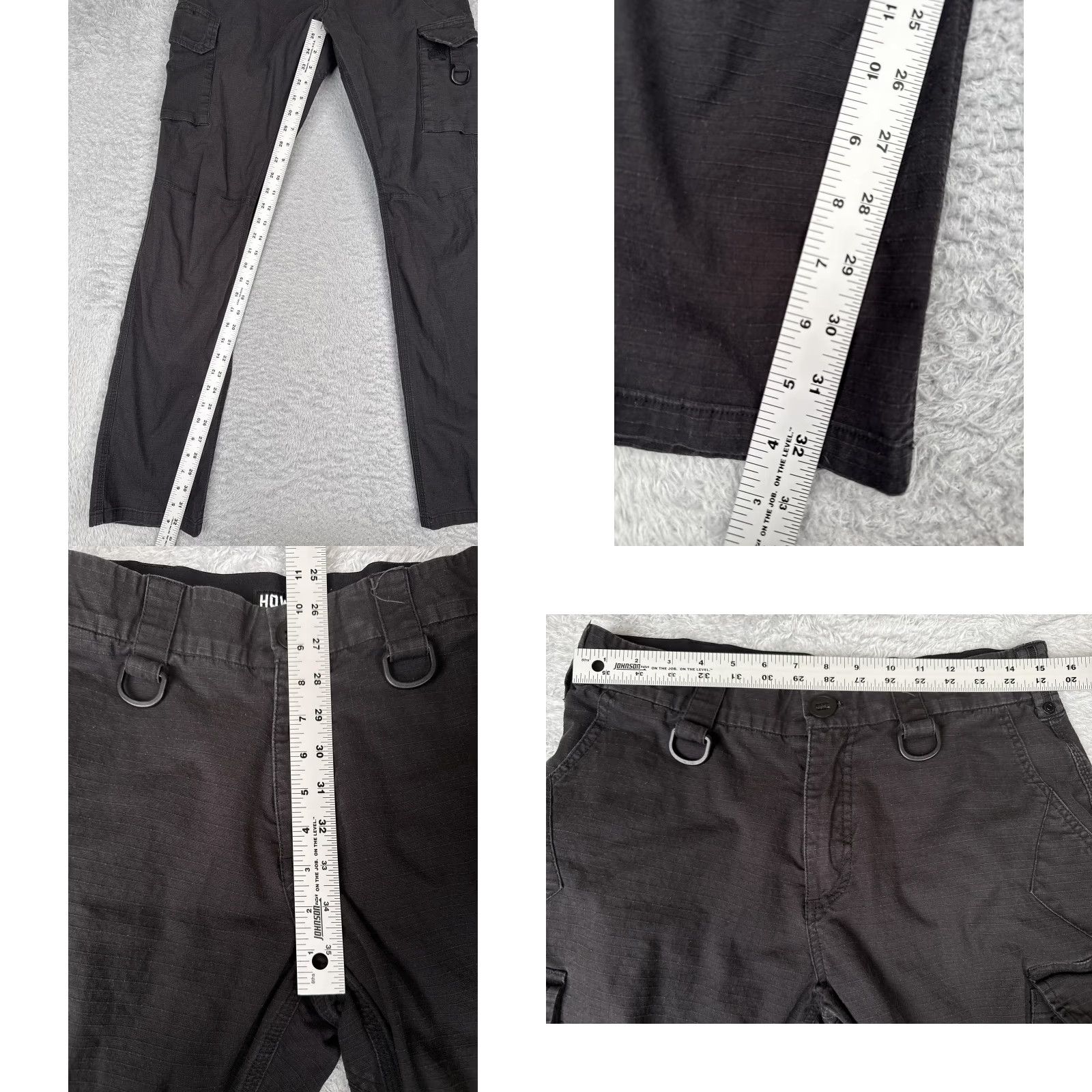 Vintage Howitzer Patriot Tactical Pants Mens 31x34 Black Cargo Ripstop Utility LEO EMT Pants Regular Black Mens Cargo Pants Size US 31 - 8 Thumbnail