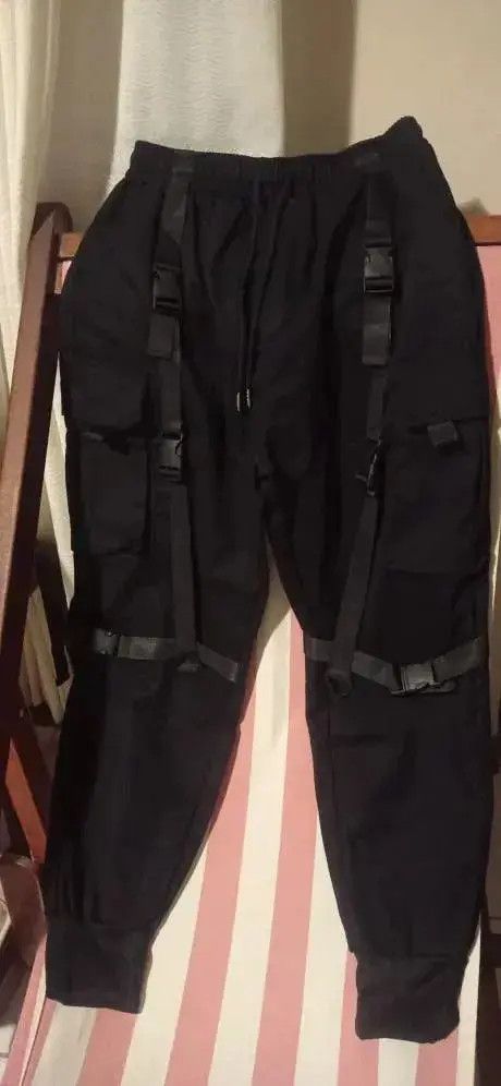 Japanese Brand Techwear Black Cargo Pants Size US 32 / EU 48 - 2 Thumbnail