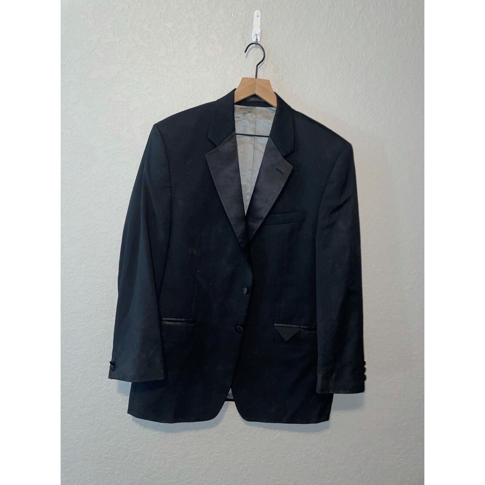 Calvin Klein Vintage Calvin Klein Blazer Jacket Wool Black Suit Wear VTG Size 36R - 1 Thumbnail