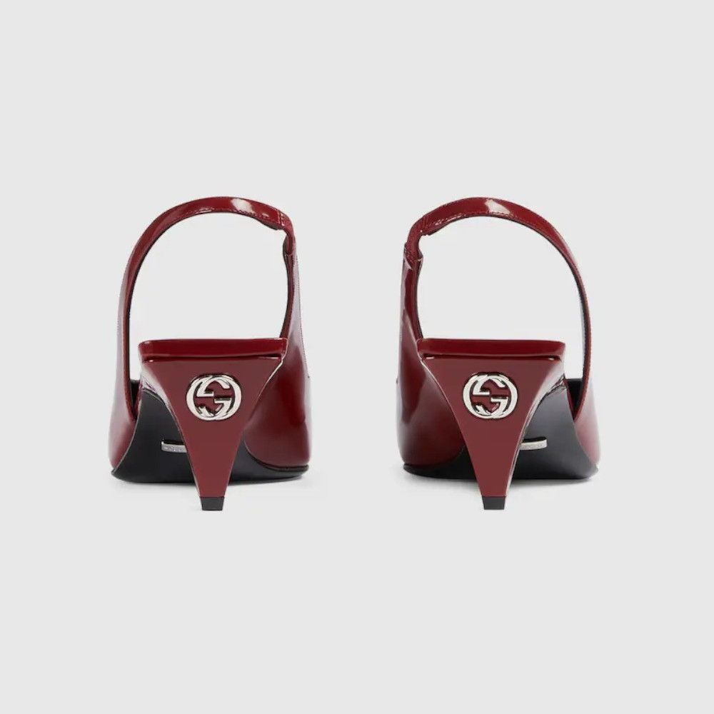 Gucci o1s1wg110125 Slingback Pumps in Dark Red Size US 7.5 / IT 37.5 - 2 Thumbnail