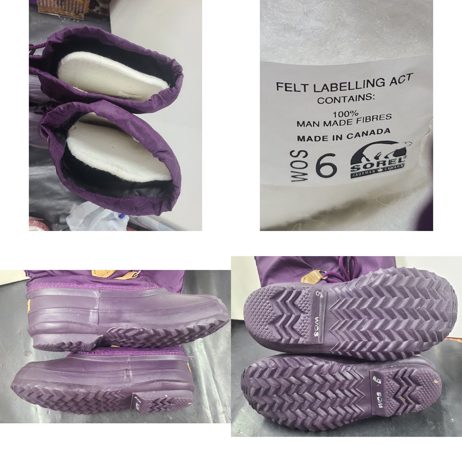SOREL Sorel Kaufman Snowlion Snow Boots Womens Purple Plum Felt Lined Mid-Calf Winter Snow Boots Size 6 Size US 6 / IT 36 - 8 Thumbnail