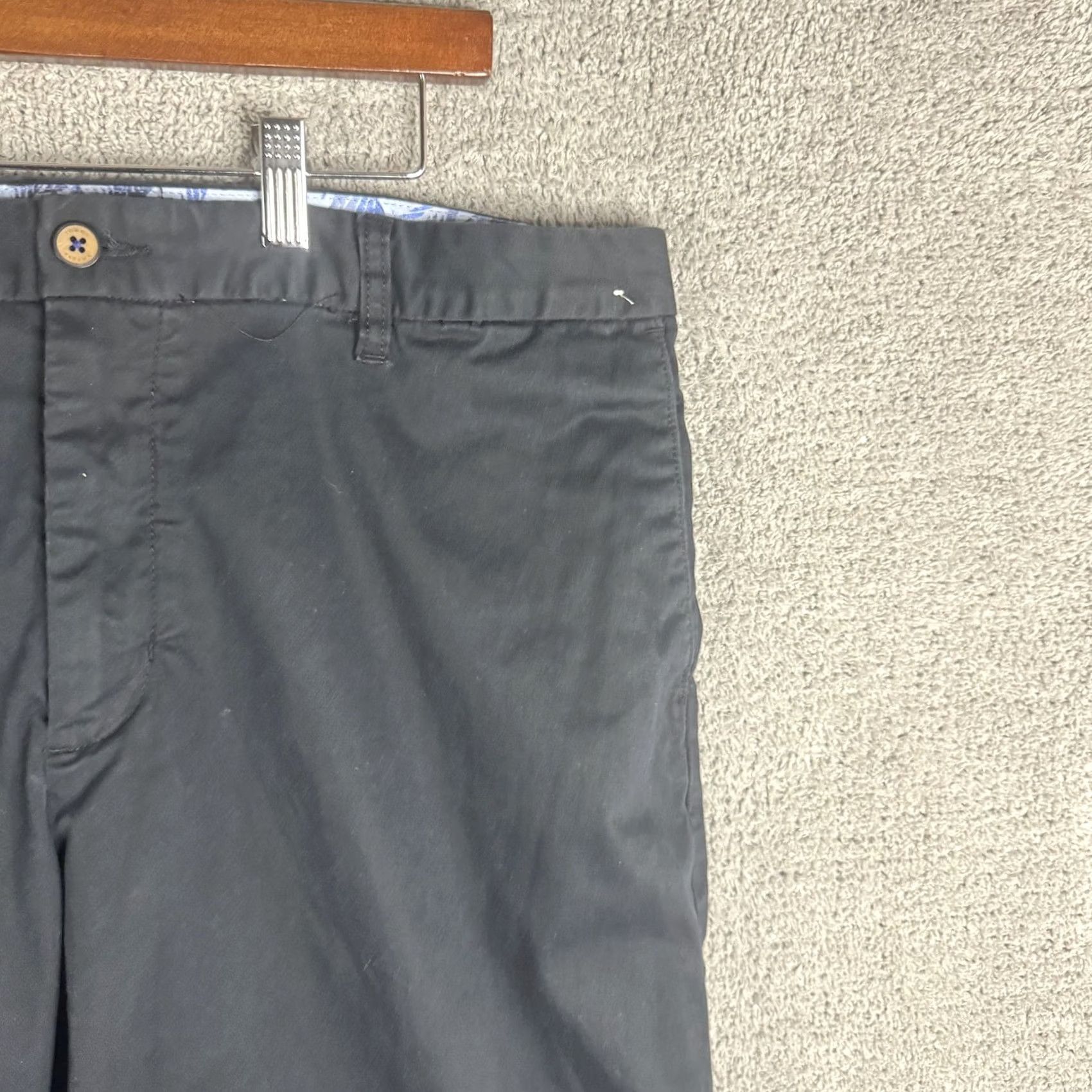 Tommy Bahama Tommy Bahama Pants Mens 42x30 Black Stretch Chino Flat Front Dress Casual Pants Size US 42 / EU 58 - 3 Thumbnail