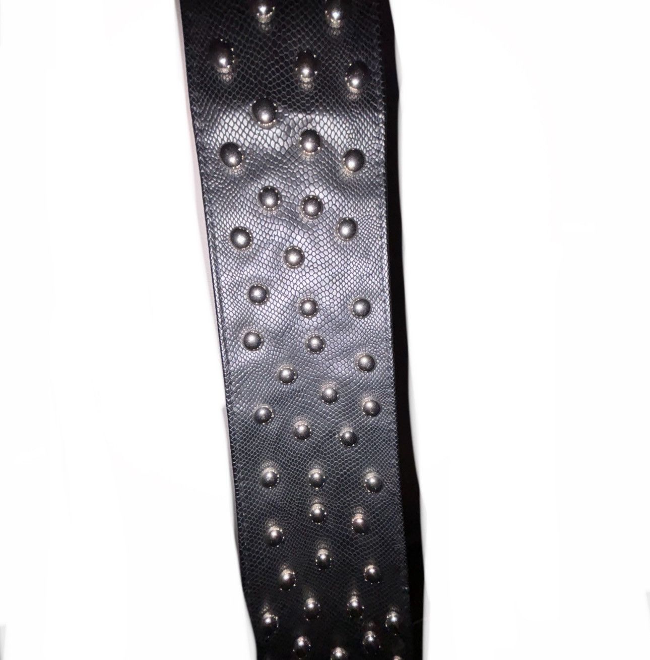 Other Womens black gothic silver studded belt wide fit OSFM Size ONE SIZE - 4 Thumbnail