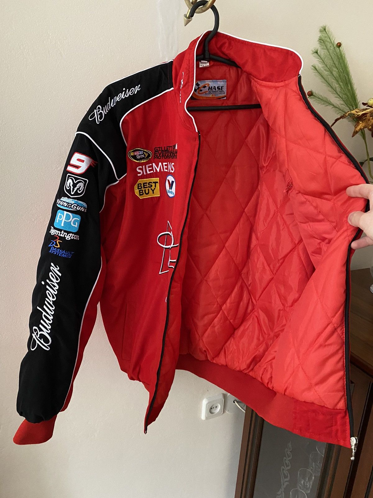 NASCAR Vintage NASCAR BUD Budweiser Racing Jacket Big Logo F1 Size US XL / EU 56 / 4 - 12 Thumbnail