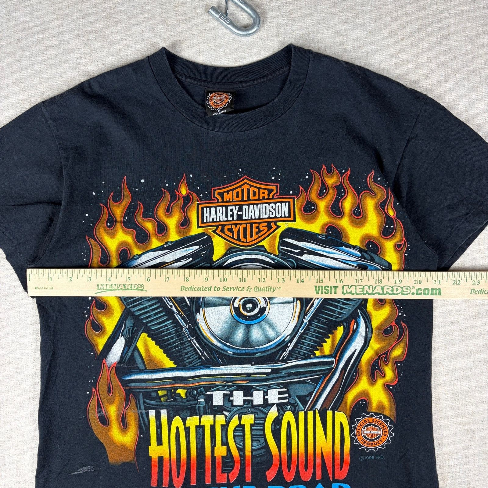 Harley Davidson Vintage Harley Davidson Flames 1996 The Hottest Sound Md Tee Size US M / EU 48-50 / 2 - 5 Thumbnail