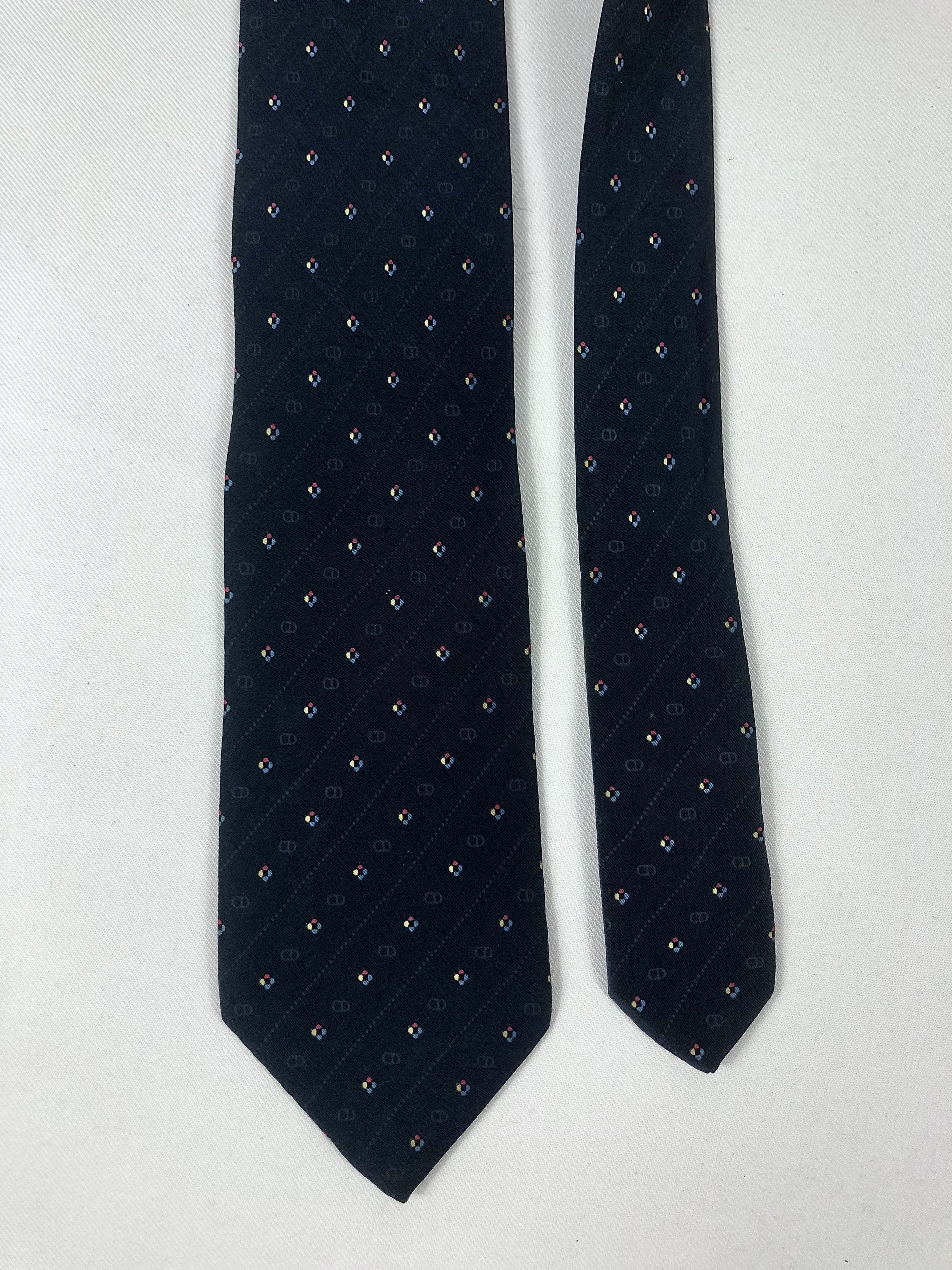 Christian Dior Monsieur Rare Vintage Christian Dior Monsieur CD MonogramSilk Tie Size ONE SIZE - 3 Thumbnail