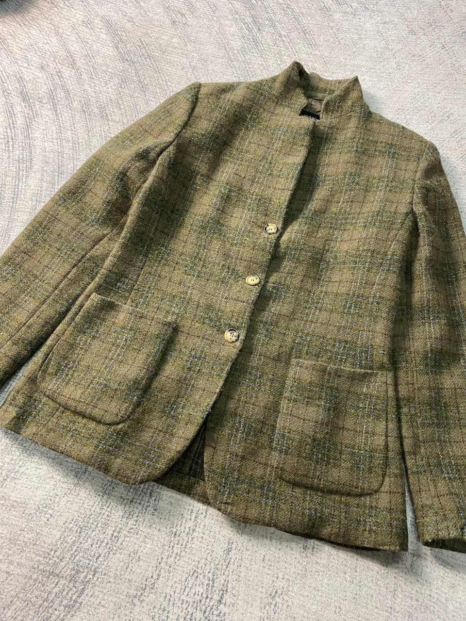 Other Antonio Fusco Italy Plaid Wool Women's Blazer Jacket Size L / US 10 / IT 46 - 2 Thumbnail