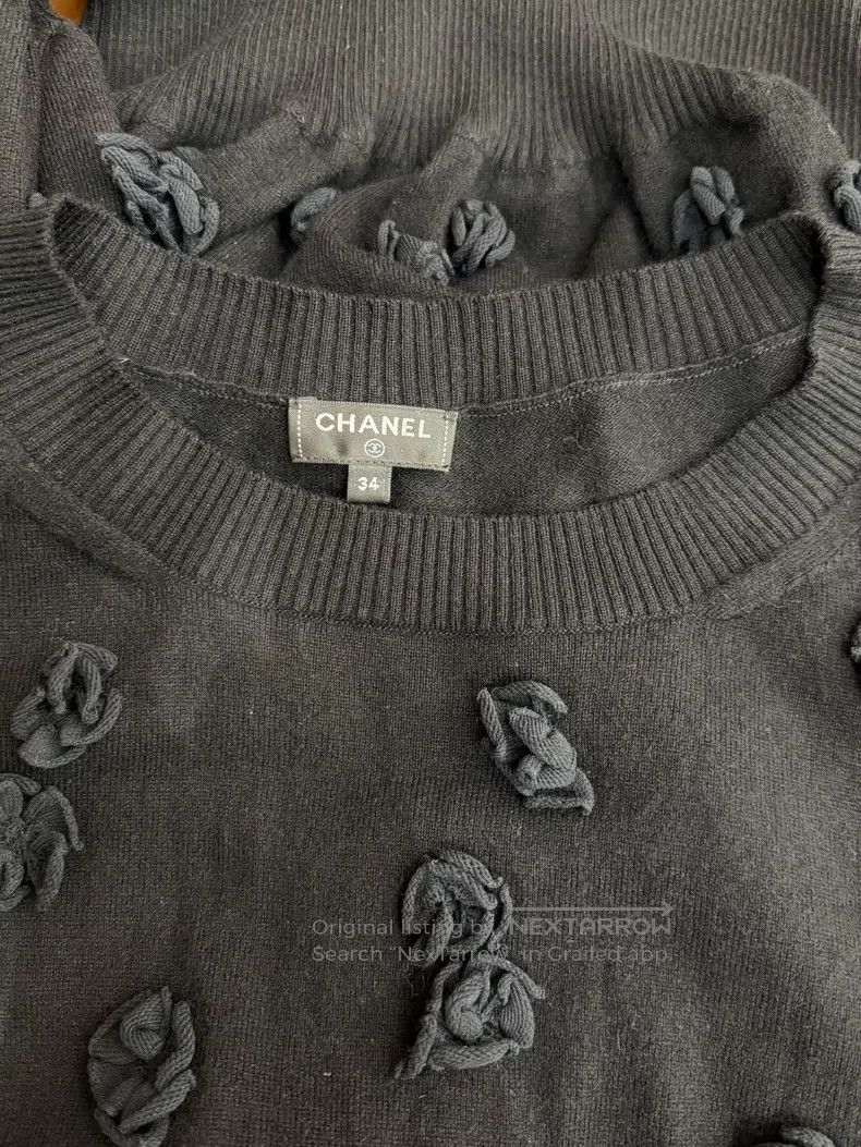 Chanel Chanel Camelia knitted woollen sweater Size XXS / US 00 / IT 34 - 3 Thumbnail