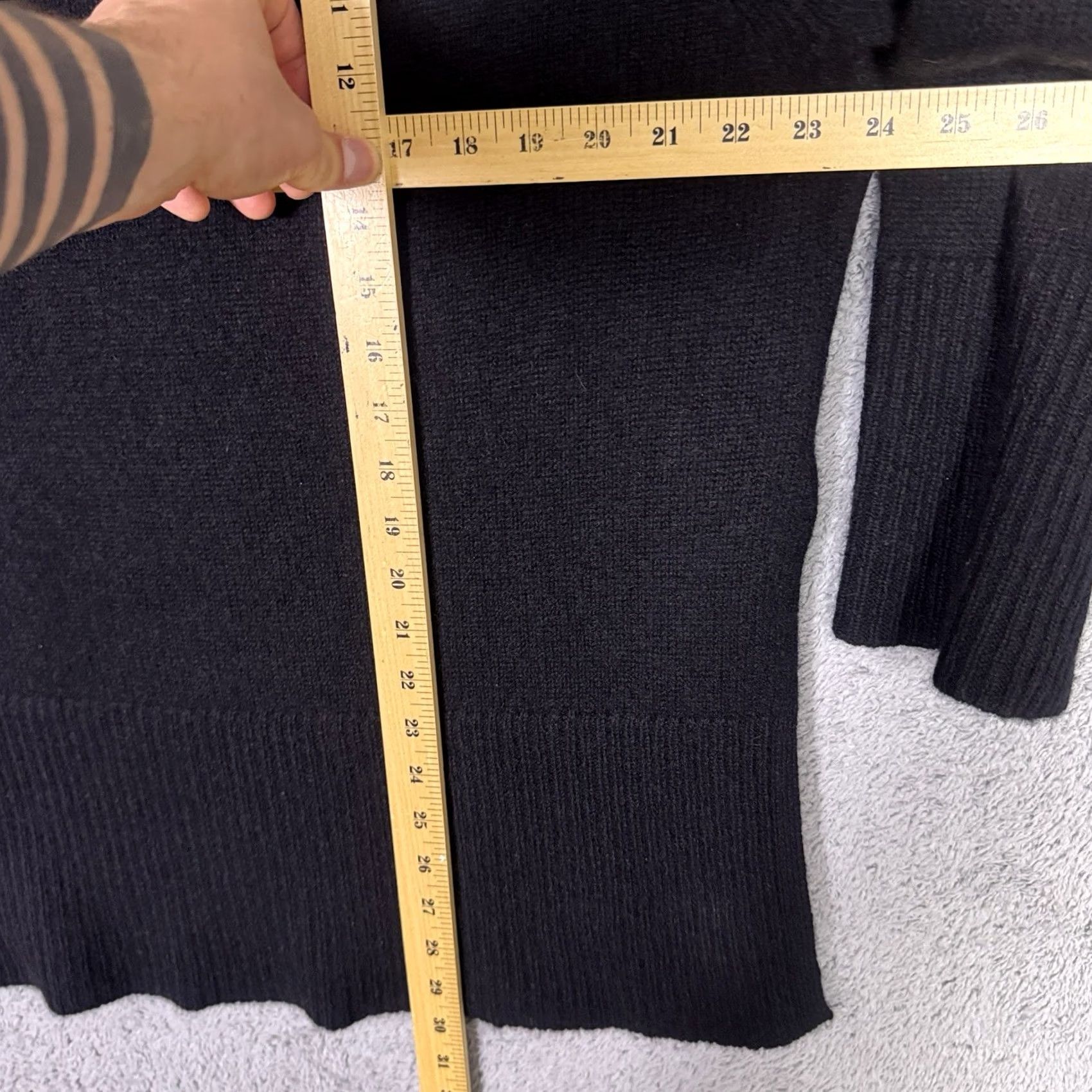 Vintage 360 Sweater Women M Pullover Crewneck Raglan Sleeve Black Cashmere Lightweight Side Slit Quiet Luxury Vintage No Size M / US 6-8 / IT 42-44 - 6 Thumbnail