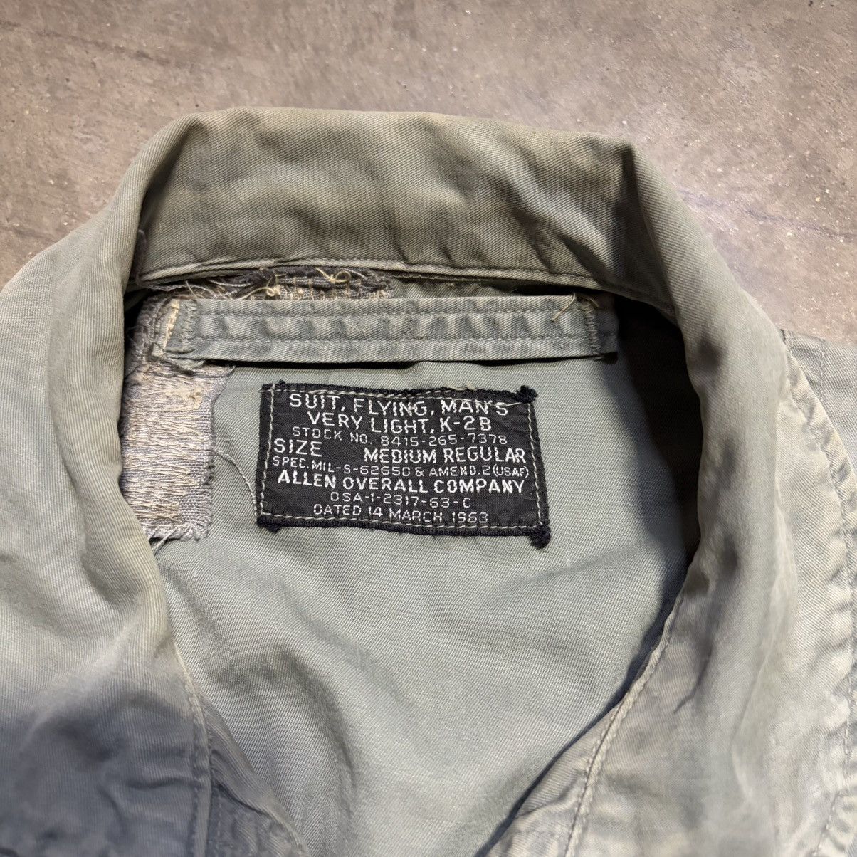 Vintage Vintage K2B Military Flight Suit Vietnam Repaired Crown 50s Size US 34 / EU 50 - 17 Thumbnail