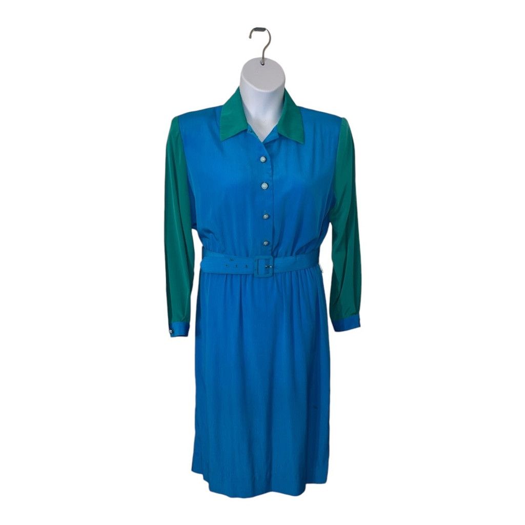Women's Henry Lee Blue Green Dress Size 14