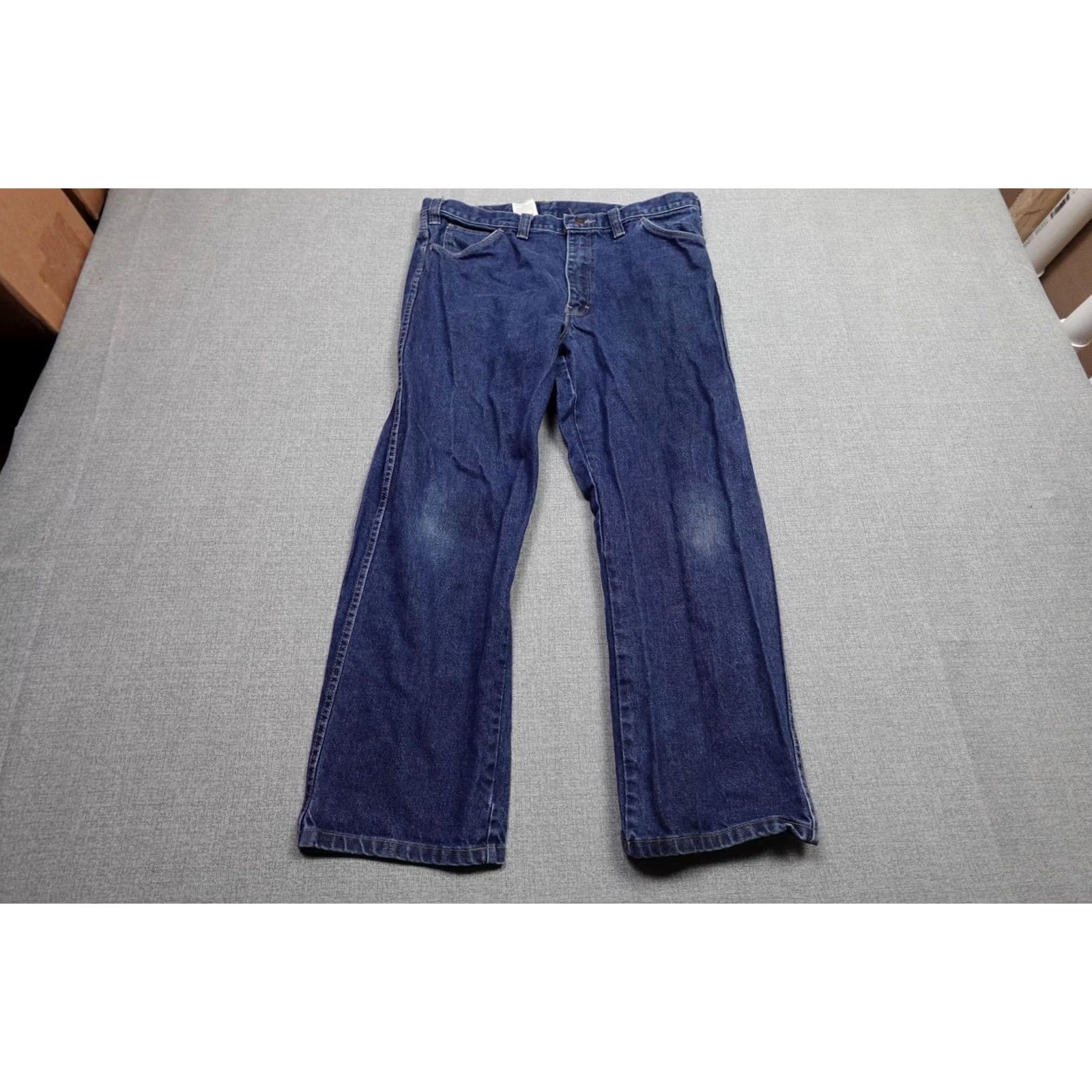 Dickies Dickies FR Jeans Mens 38x30 Blue Wash Denim Relaxed Straight Flame-Resistant Jeans 5-Pocket Dickies FR Size US 38 / EU 54 - 4 Thumbnail
