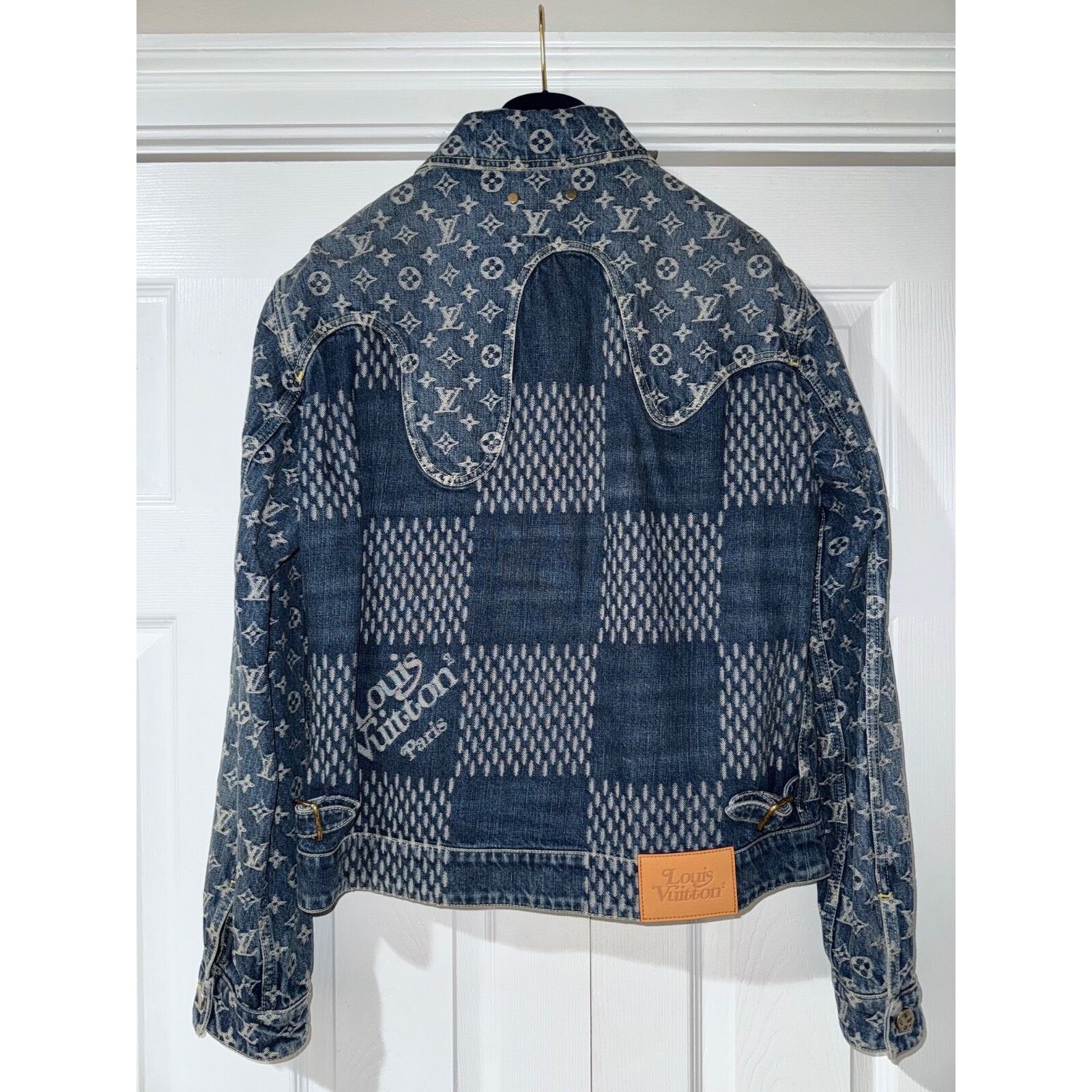 Louis Vuitton Louis Vuitton x Nigo Giant Damier Waves Trucker Jacket 48 Size US M / EU 48-50 / 2 - 10 Thumbnail