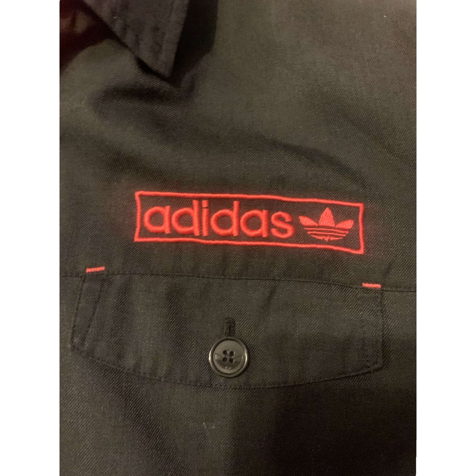 Adidas Adidas Originals AO Zip Up Workwear Jacket Black Red L Mens Size US L / EU 52-54 / 3 - 3 Thumbnail