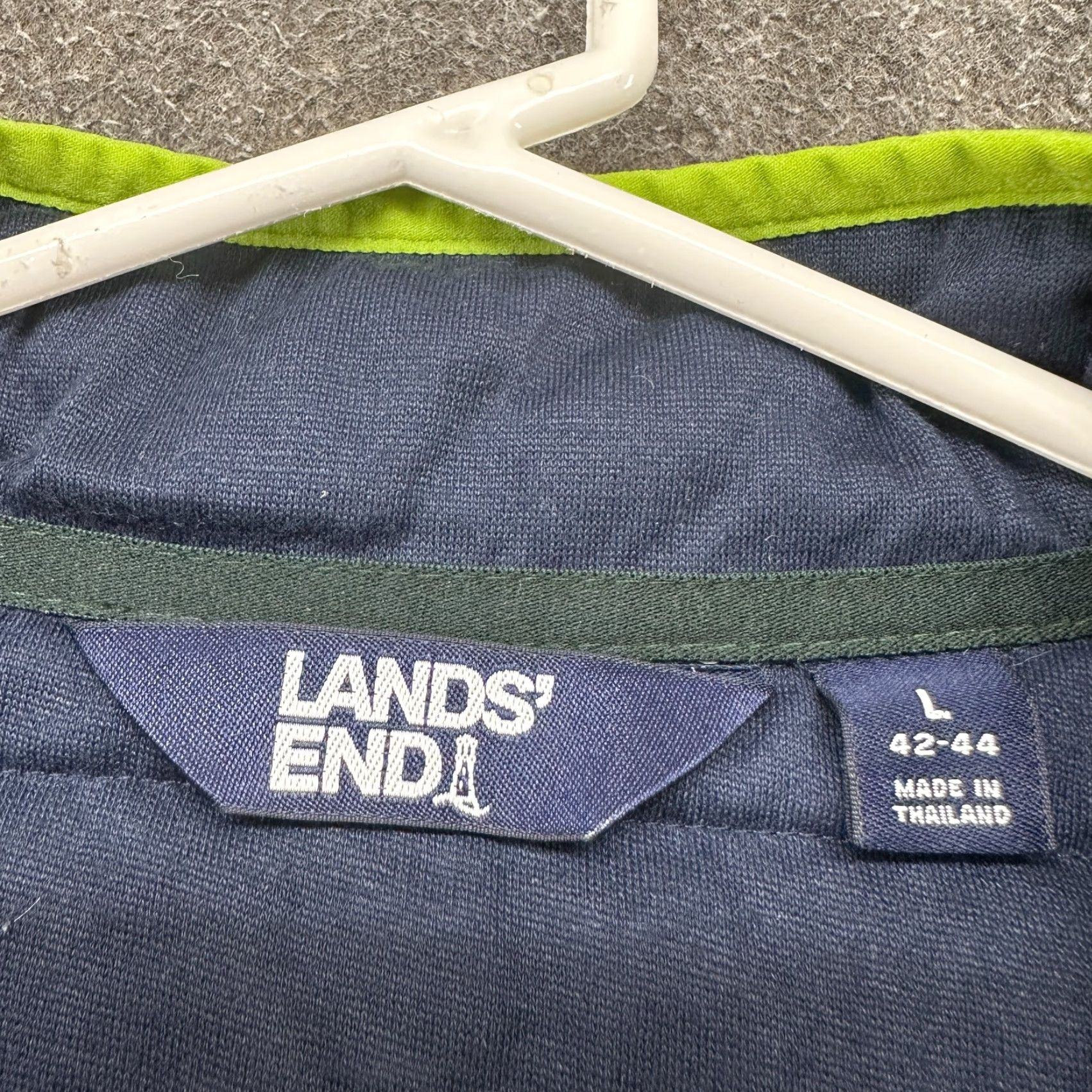 Lands' End Lands' End Jacket Mens L Green Puffer Quilted 1/4 Snap Polyester Hoodie Windbreaker Regular Outdoor 90s Mens Size US L / EU 52-54 / 3 - 4 Thumbnail