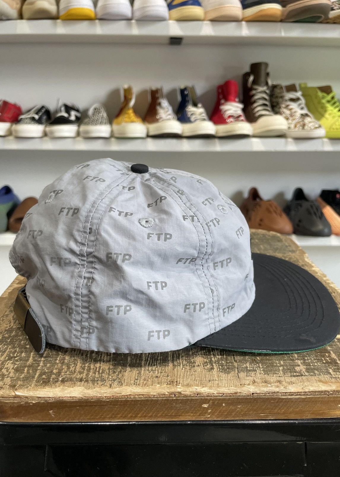 FUCT × Fuck The Population FTP x FUCT Collab 6-Panel Hat Grey Reflective 3M Size ONE SIZE - 6 Thumbnail