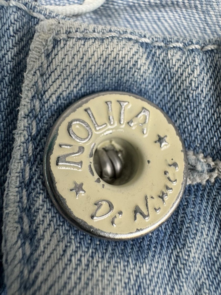 Japanese Brand Vintage Y2K Nolita bell bottom flared printed denim jeans Size 28" / US 6 / IT 42 - 16 Thumbnail
