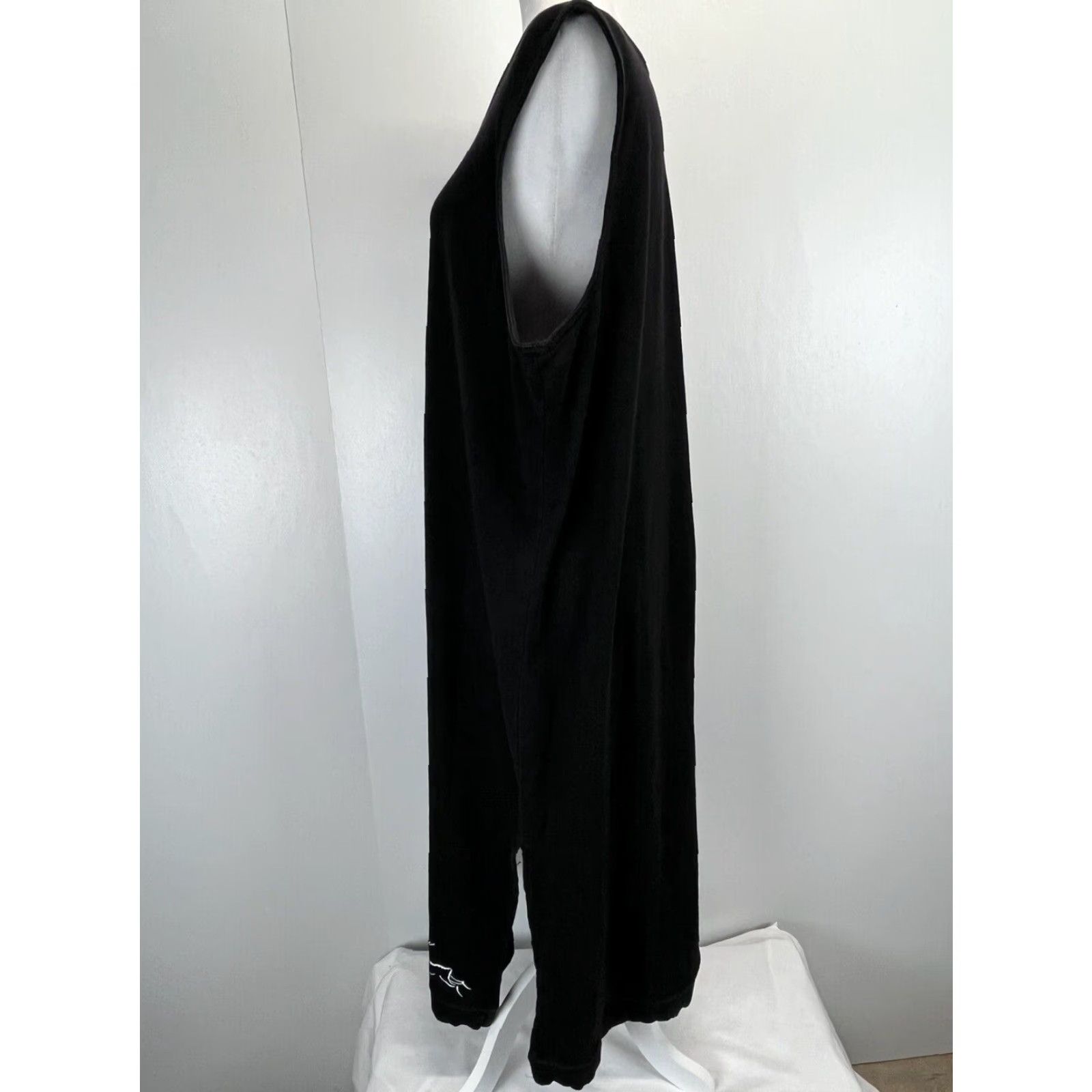 Vintage VINTAGE TY Original Maxi Dress Womens Plus 1X Black Christmas Reindeer 1990s Cotton Sleeveless Maxi Daywear Mens/Womens? Size XL / US 12-14 / IT 48-50 - 2 Thumbnail