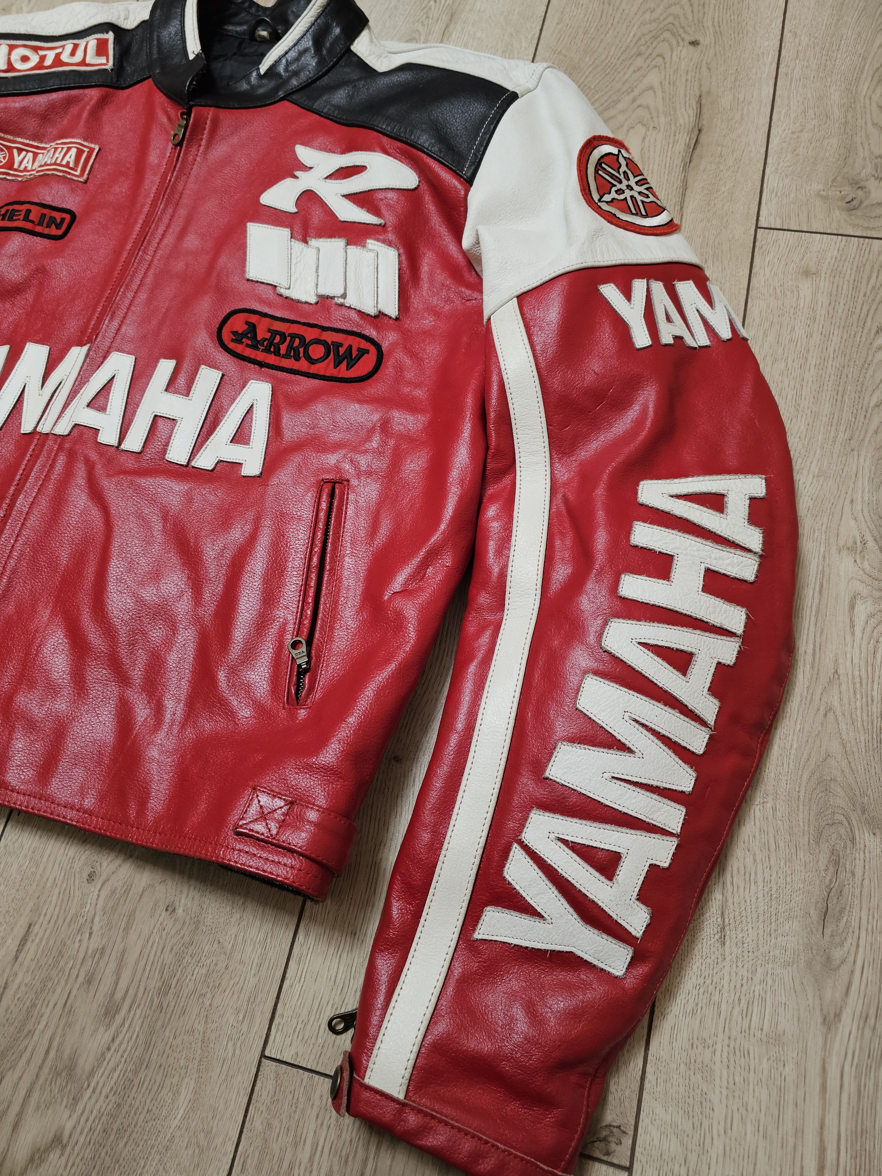 Yamaha YAMAHA RACING TEAM VINTAGE LEATHER JACKET YAMAHA JACKET 90s Size US L / EU 52-54 / 3 - 5 Thumbnail