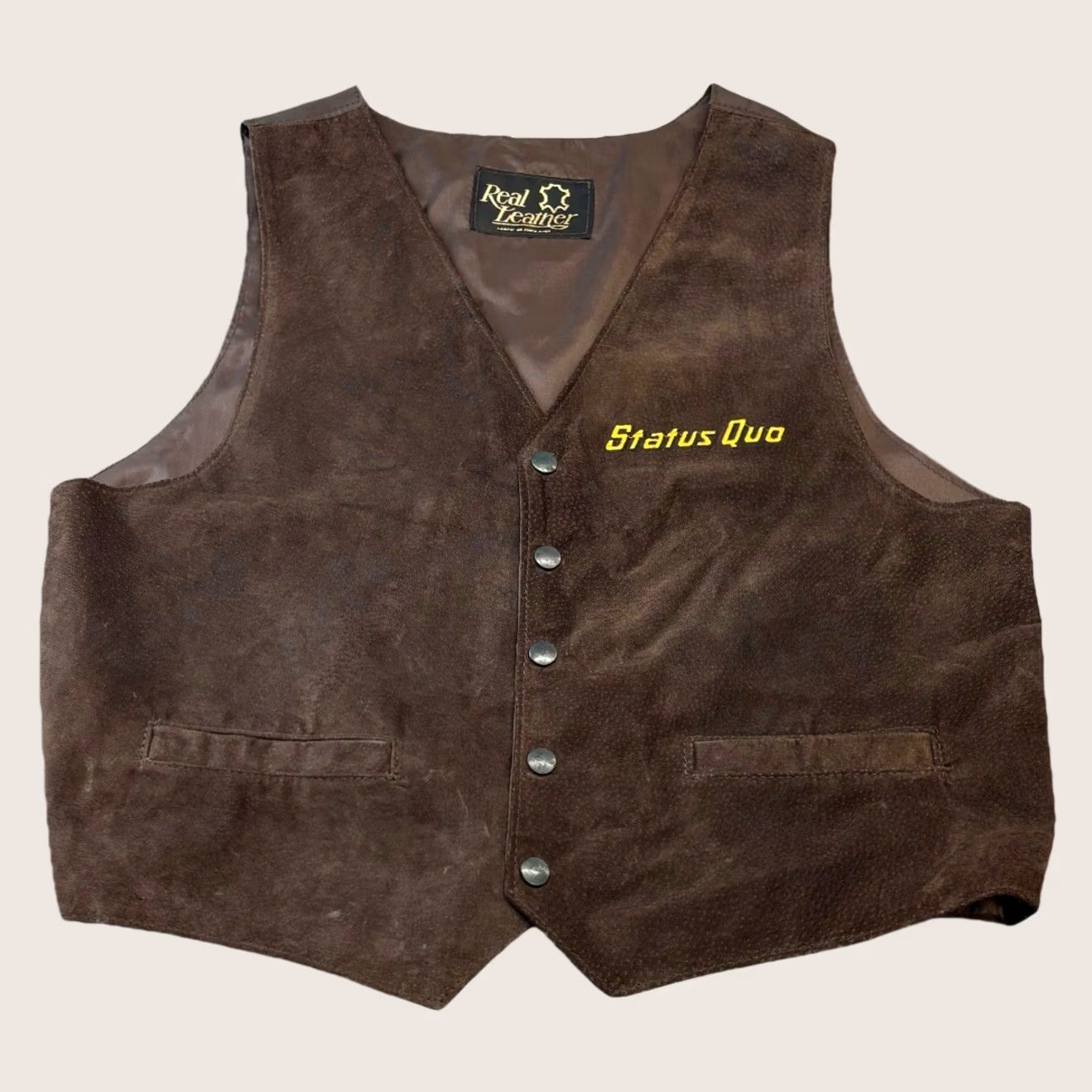 Vintage VINTAGE Real Leather Vest Waistcoat Medium Mens brown made in England Rare Pre Loved Size US M / EU 48-50 / 2 - 1 Thumbnail