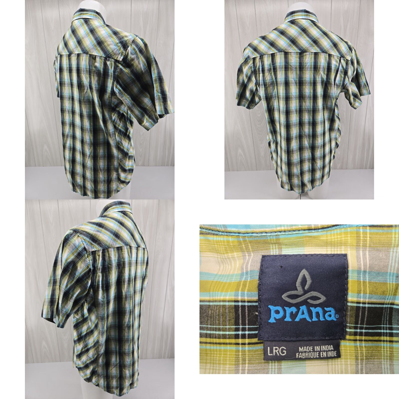 Prana prAna Shirt Mens Large Green Teal Plaid Cotton Pearl Snap Outdoor Shirt Mens Large Green Teal Plaid Cotton Pearl Snap Outdoor Game... Size US L / EU 52-54 / 3 - 8 Thumbnail