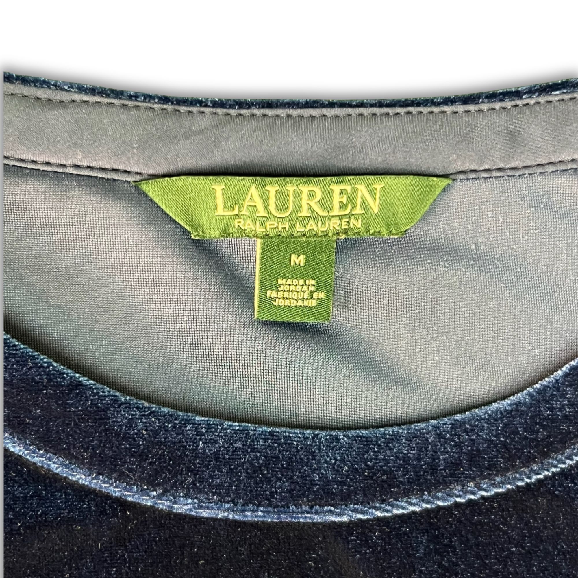 Lauren Ralph Lauren Lauren Ralph Lauren Velvet Blouse Navy Blue Short Sleeve Siz Size M / US 6-8 / IT 42-44 - 7 Thumbnail