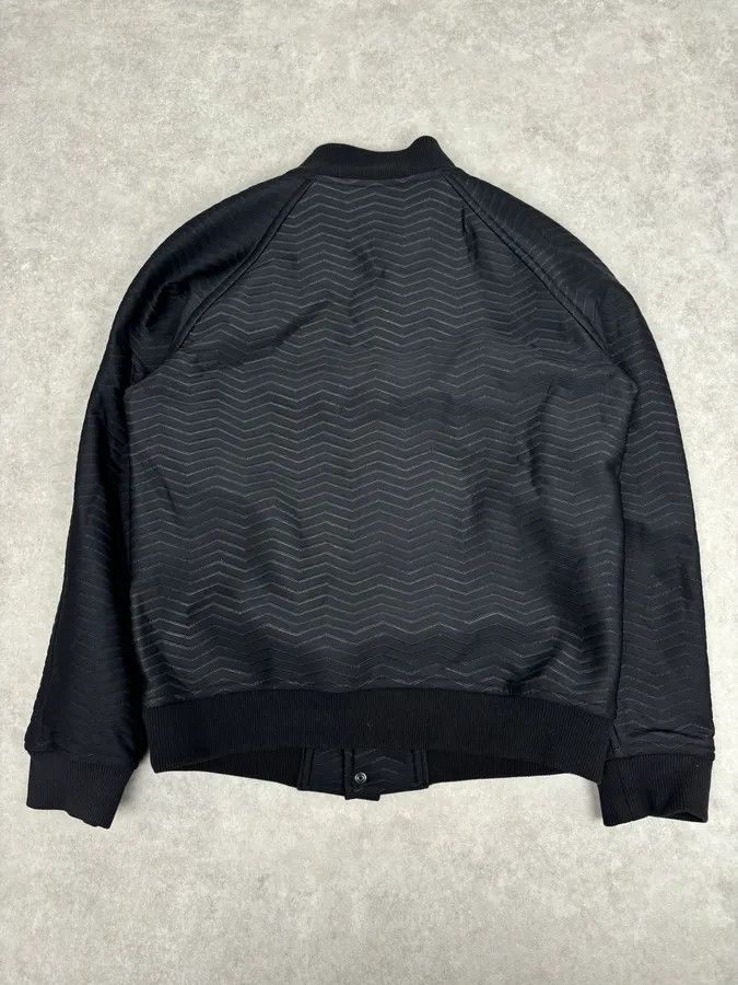 Emporio Armani A2013 Emporio Armani Black Patterned Bomber Jacket Size US L / EU 52-54 / 3 - 5 Thumbnail