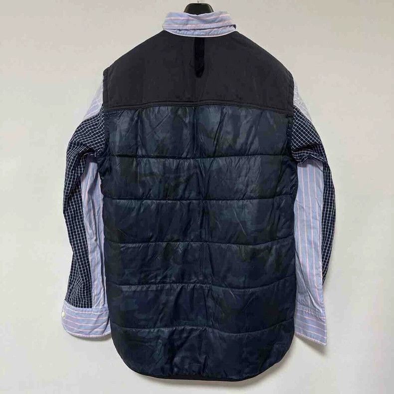 Junya Watanabe Stripe Camo Paneled Shirt - dmc