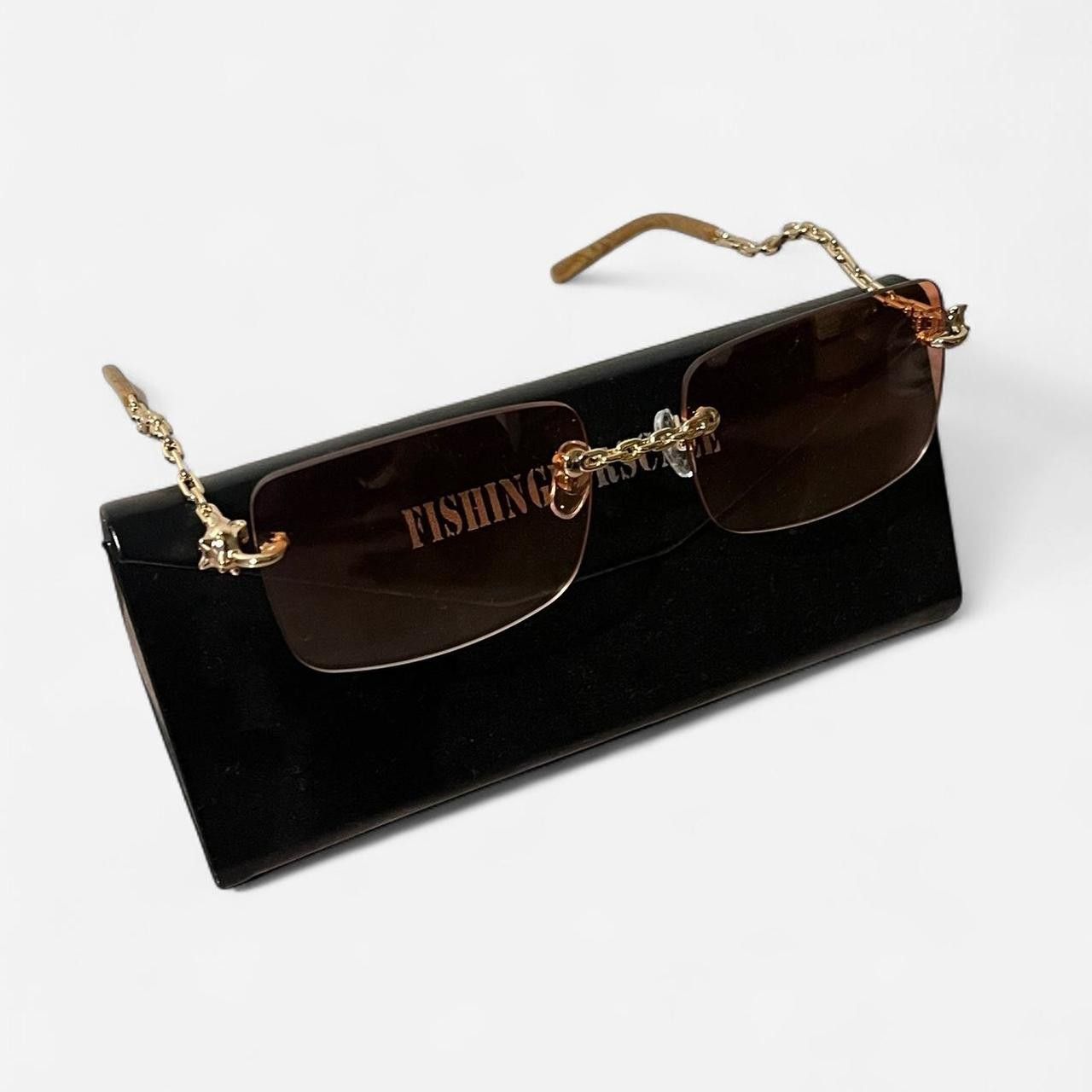 Other Brown and orange vintage fishingforscale sunglasses Size ONE SIZE - 3 Thumbnail