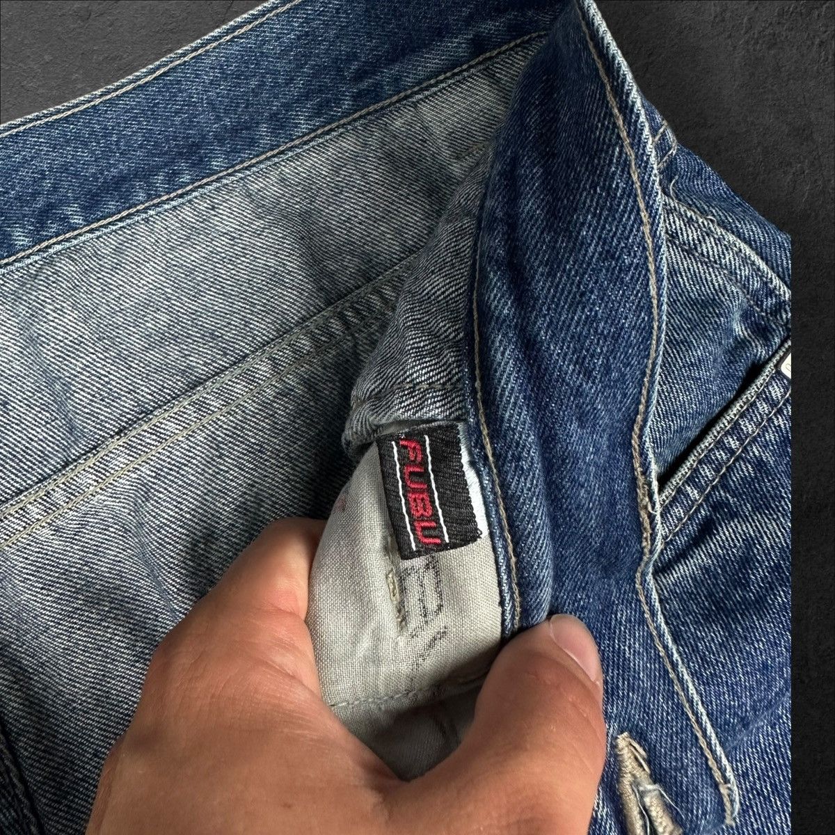 Fubu × Vintage Vintage Fubu Baggy Jeans Denim Rap Skate Pants w36 l34 Size US 36 / EU 52 - 7 Thumbnail