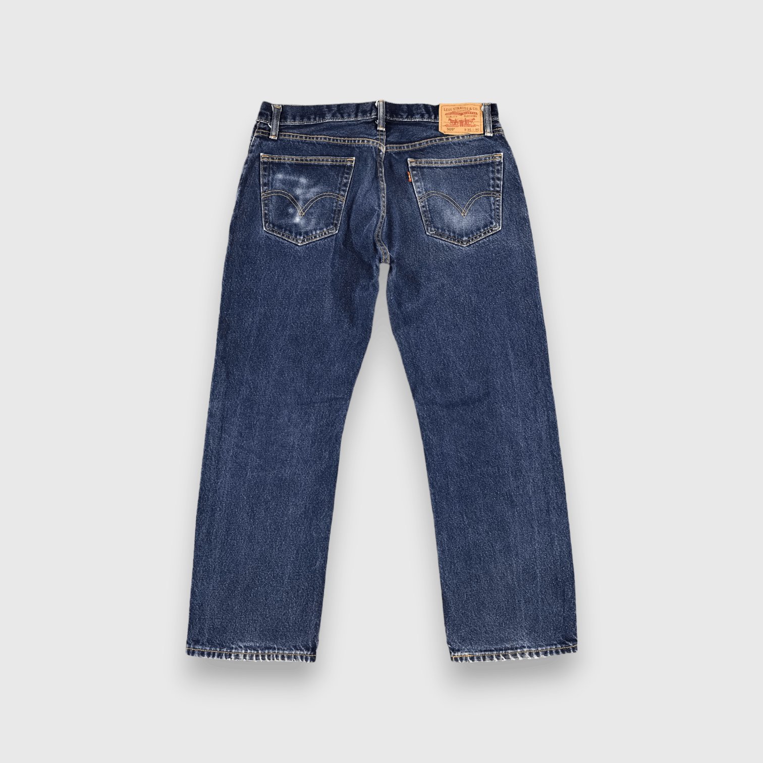 Levi's Faded Blue Vintage Levis 505 Jeans Straight Denim-J1055 Size US 35 - 2 Thumbnail
