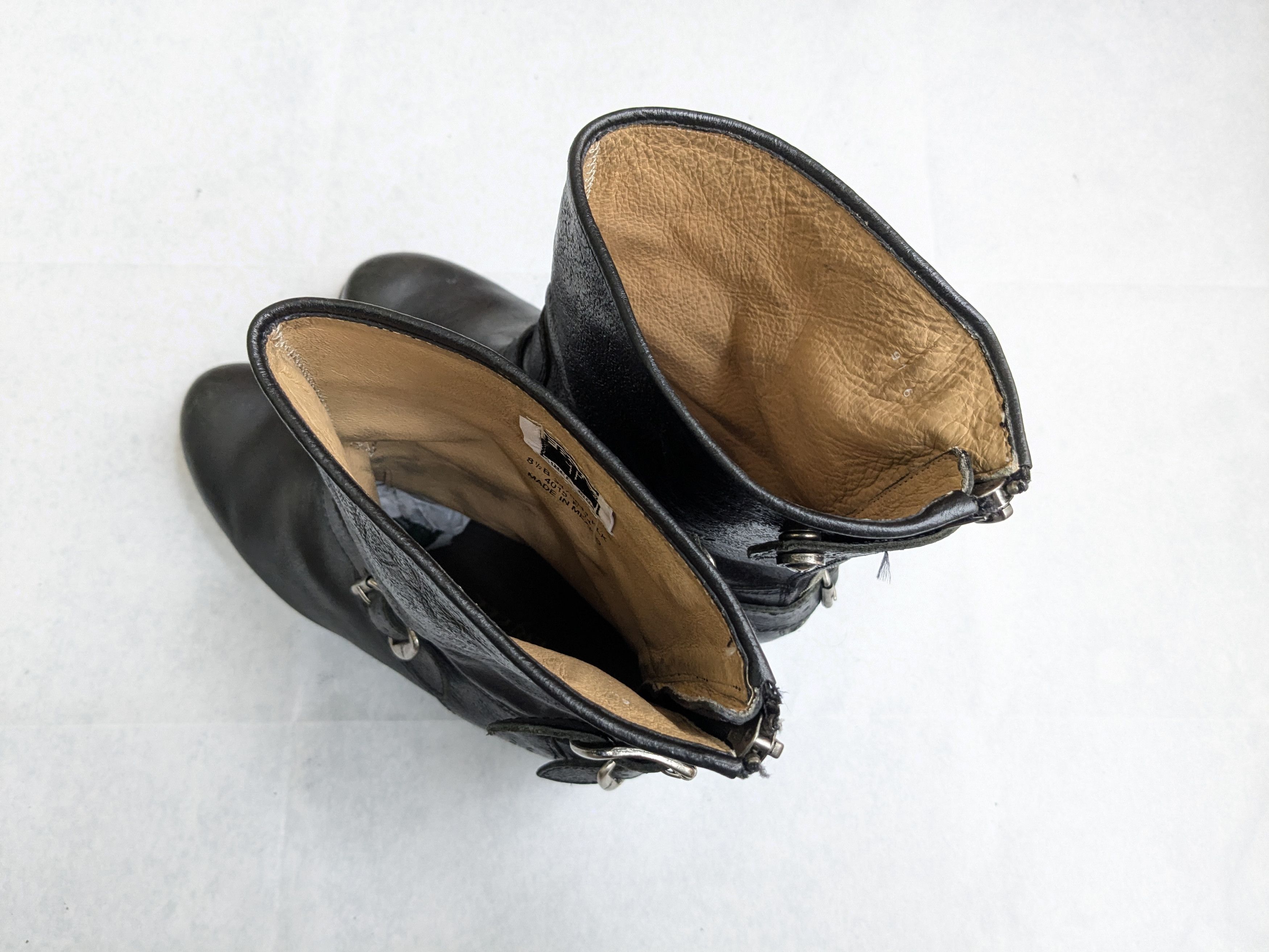 Frye Frye Engineer Boots Black Leather 7 Leather Buckle Size US 7 / EU 40 - 13 Thumbnail