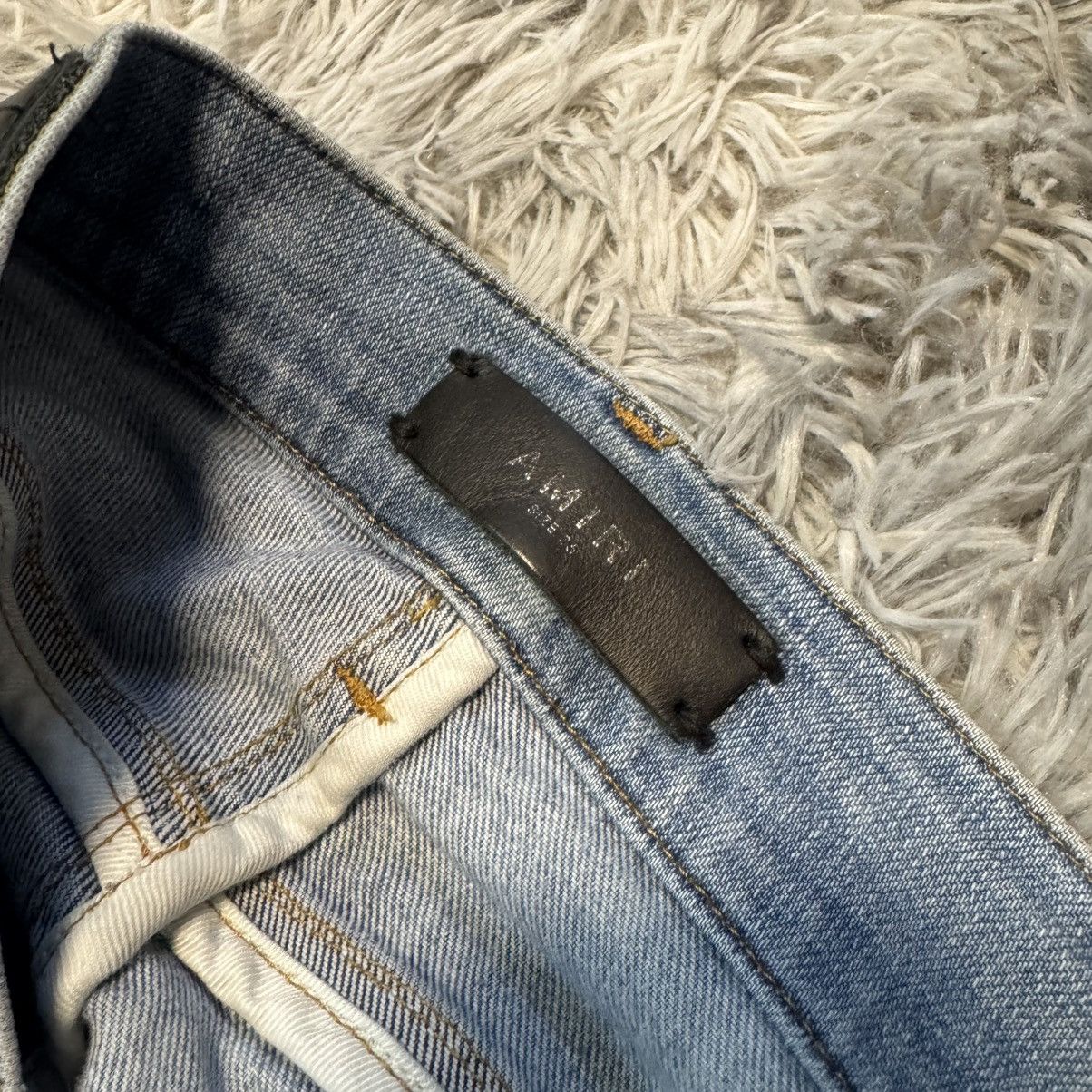 Amiri Amiri Distressed Skinny Denim Jeans - Light Blue Size US 36 / EU 52 - 8 Thumbnail