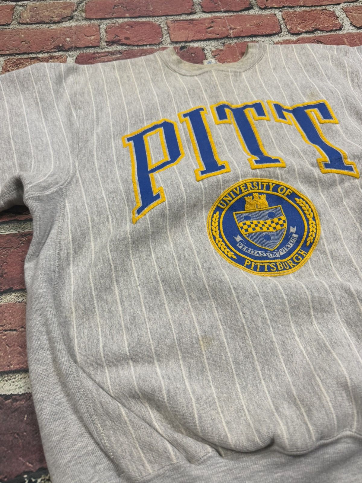 NCAA Vintage Pittsburgh Pitt Panthers MVP Pro Weave Sweatshirt Size US L / EU 52-54 / 3 - 11 Thumbnail