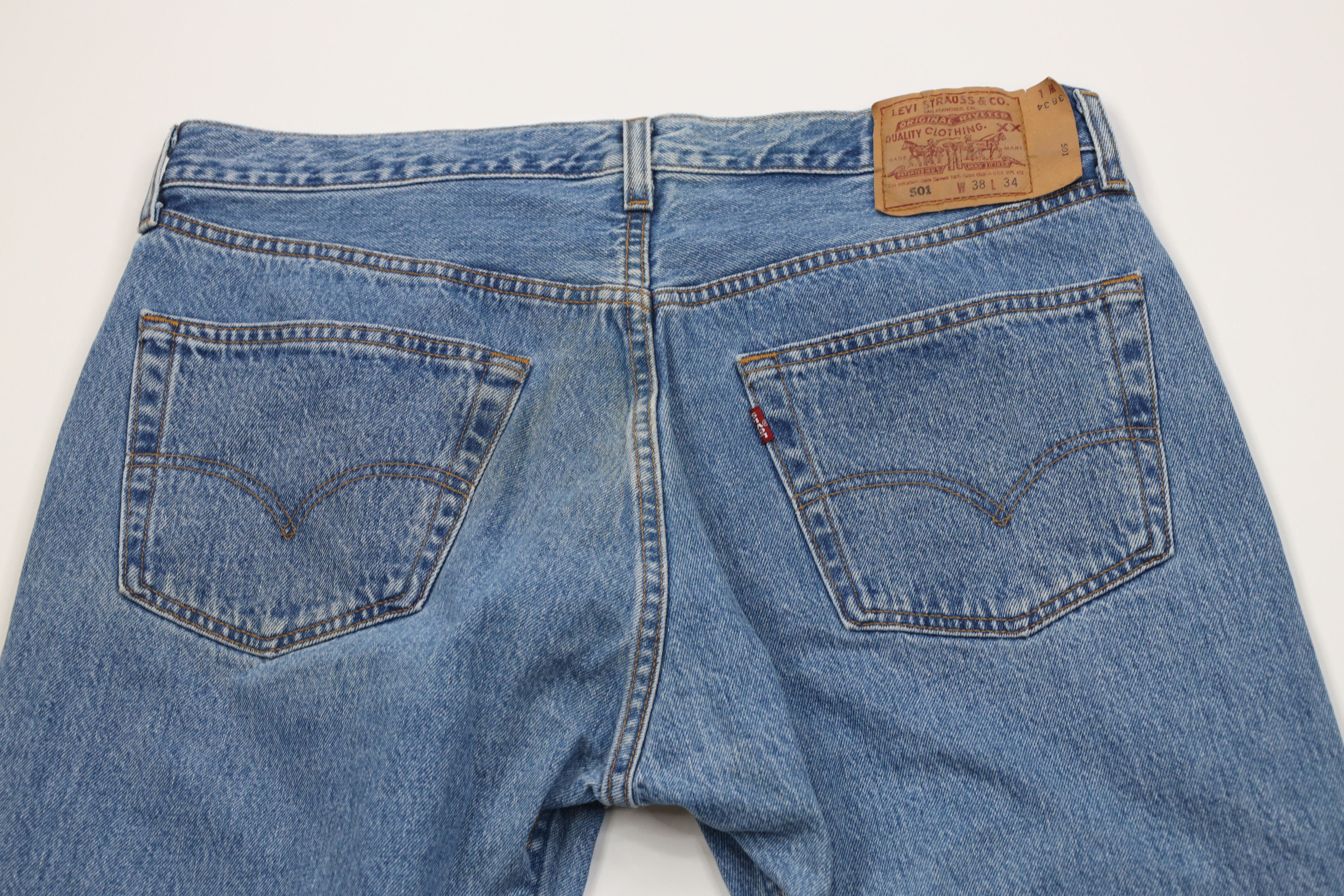 Vintage Vintage 90s Levis 501xx Fly Original Straight Leg Jeans USA Size US 38 / EU 54 - 11 Thumbnail